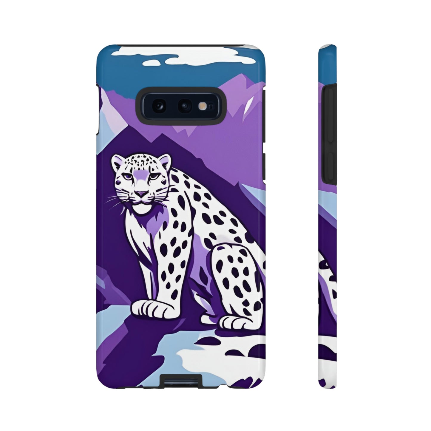 Hard Protective Phone Case,Whimsical Snow Leopard Phone Case, Cat Lover Gift, Gift for her , Gift for him,Gift for Mom, Gift for Dad