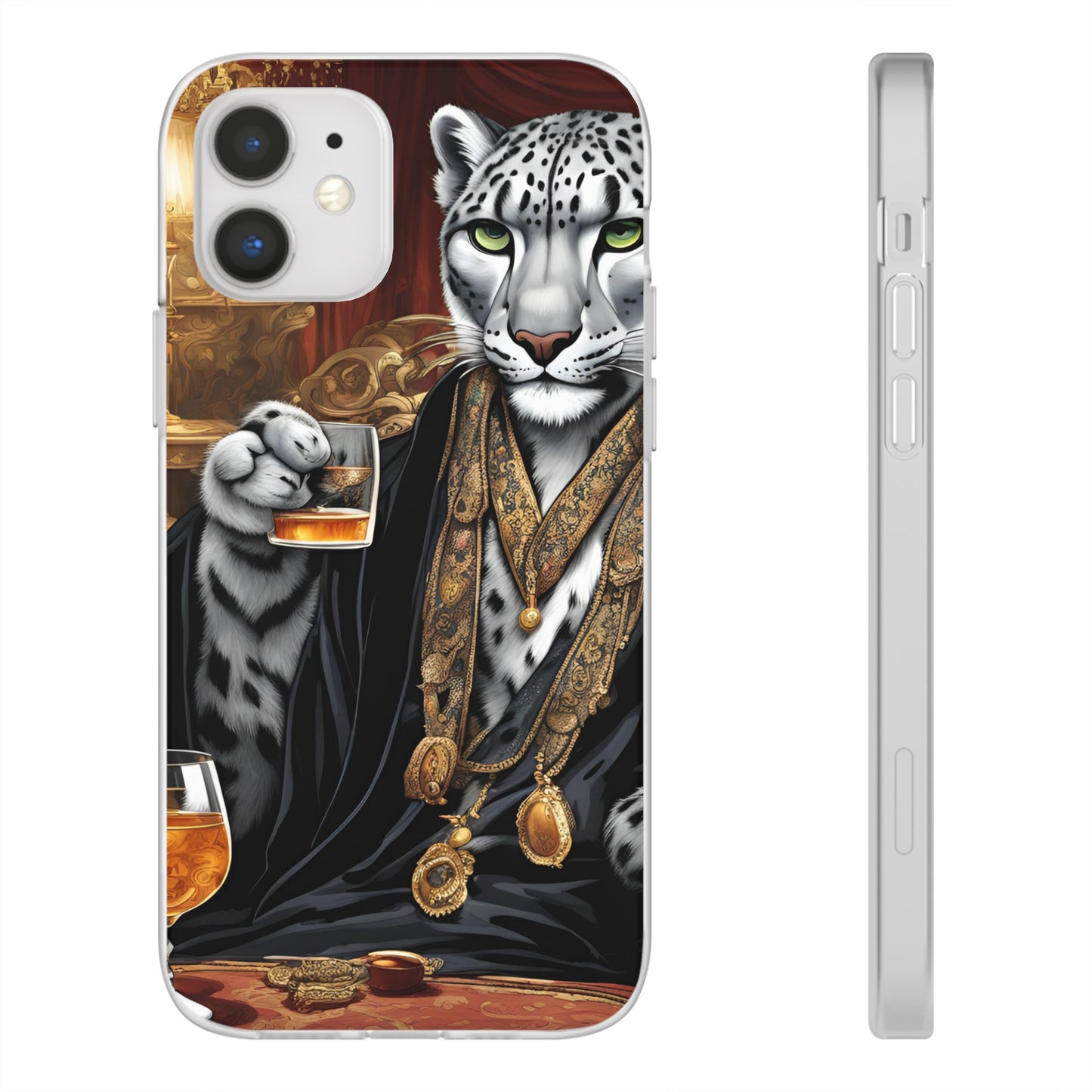 Flexi Whimsical Leopard case for iPhone 15,14,13,12,11,X,  Samsung Galaxy , Phone Cover, Cat Lover Gift, Gift for Him.