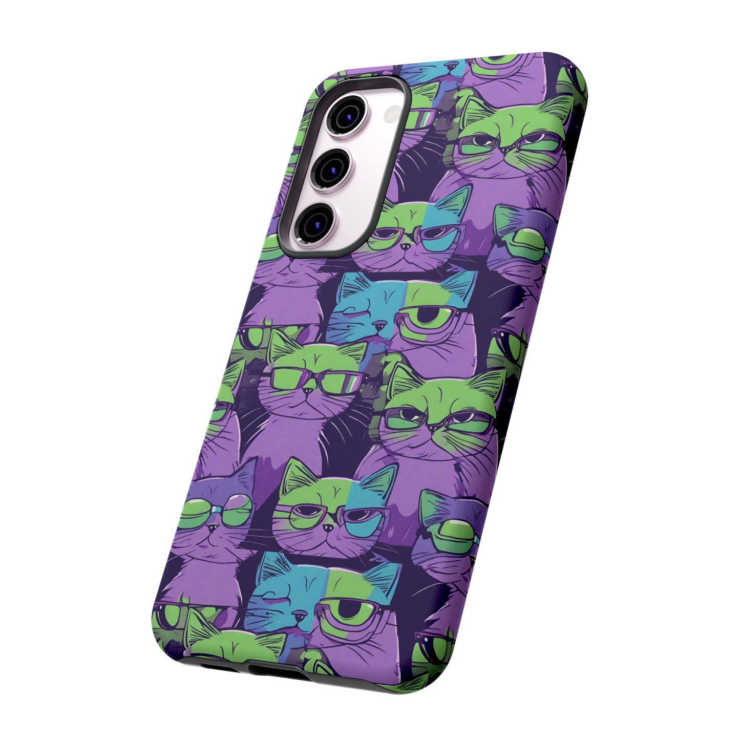 Hard Phone Case Cat Design for iPhone 15, 14,13,11,X,Google Pixel, Samsung Galaxy, Cat Lover Gift, Gift for Her.