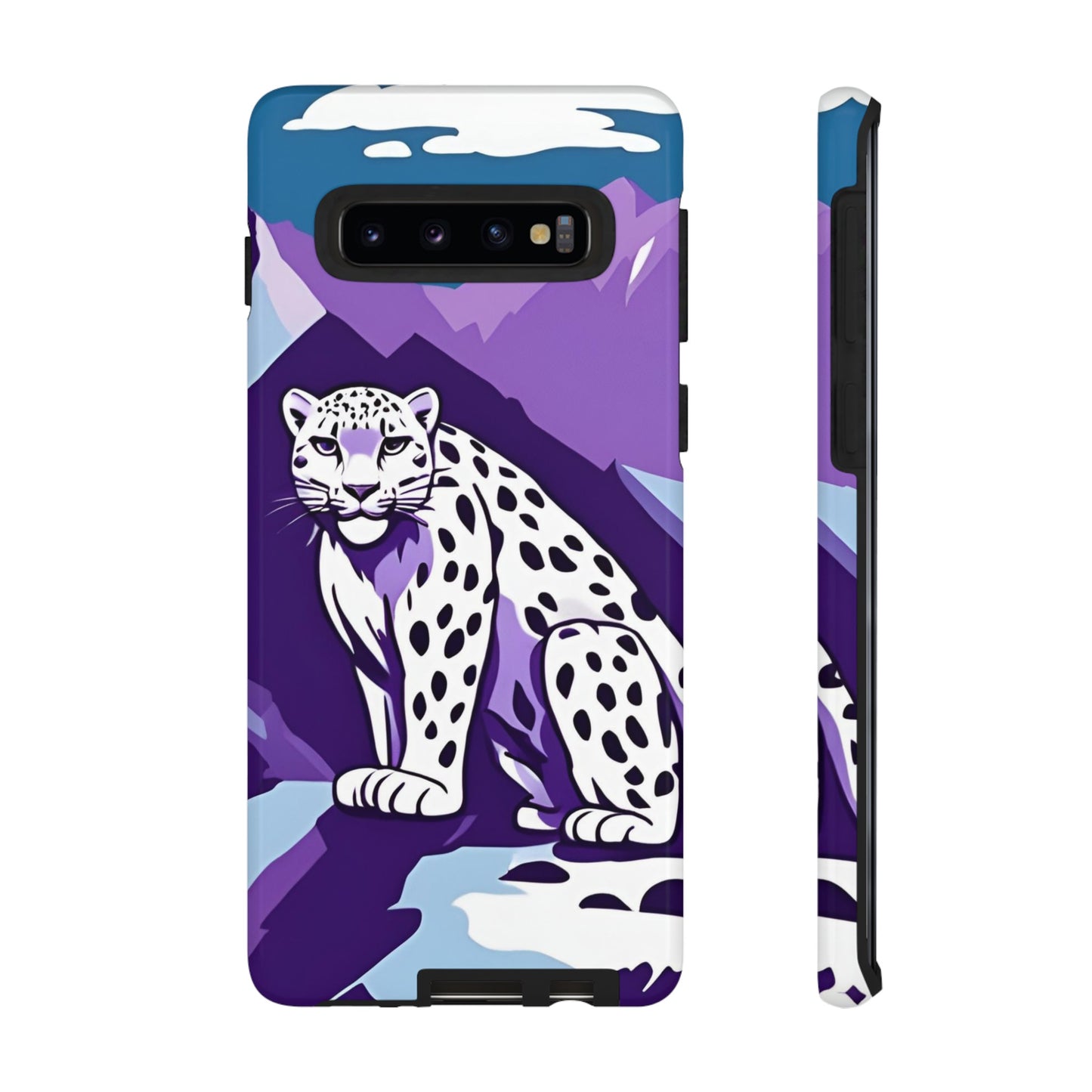 Hard Protective Phone Case,Whimsical Snow Leopard Phone Case, Cat Lover Gift, Gift for her , Gift for him,Gift for Mom, Gift for Dad