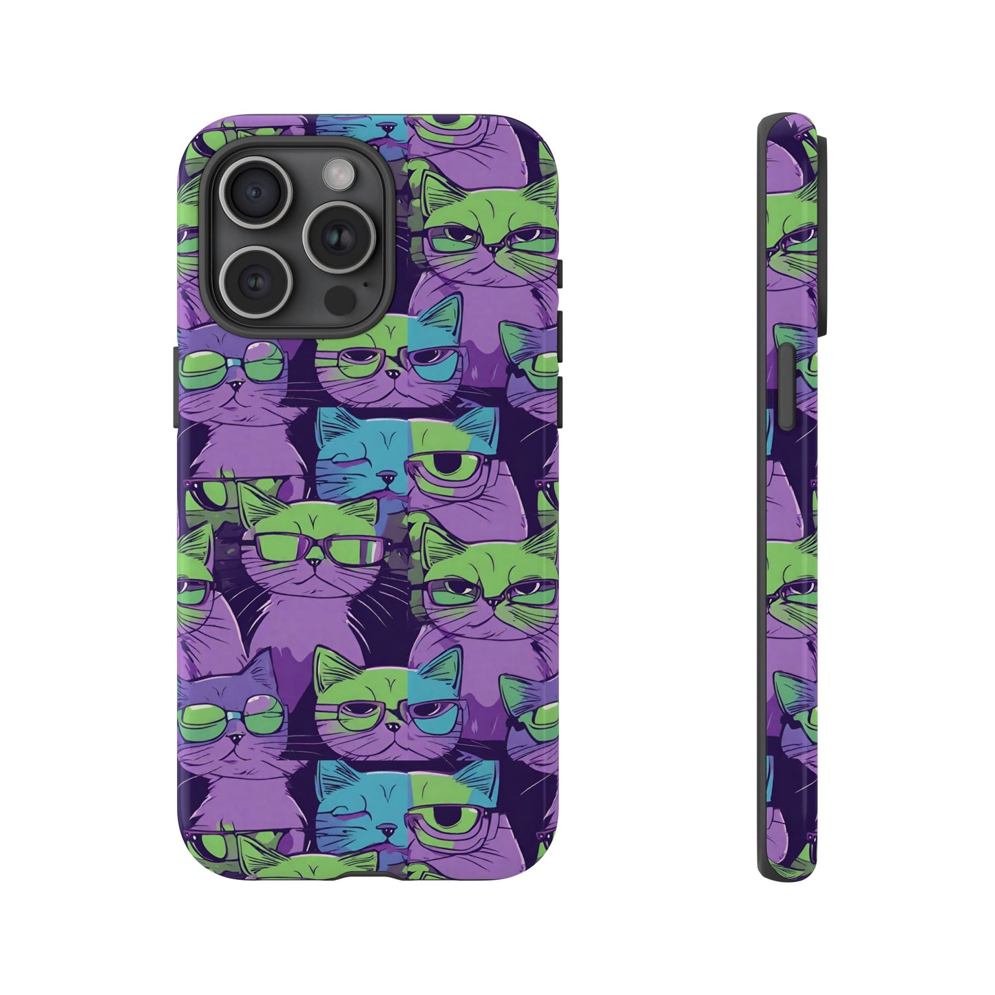 Hard Phone Case Cat Design for iPhone 15, 14,13,11,X,Google Pixel, Samsung Galaxy, Cat Lover Gift, Gift for Her.