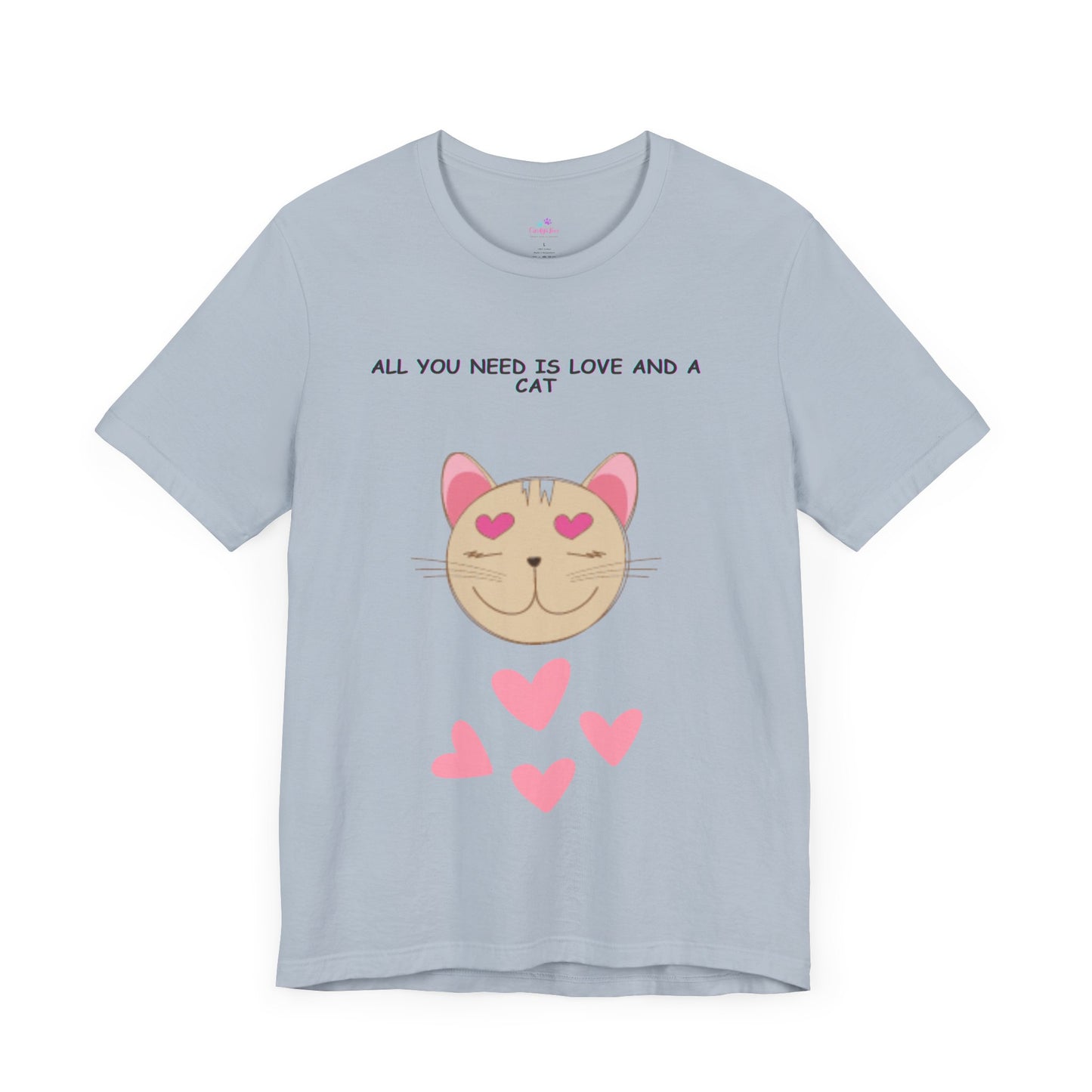 Kids Cat T-Shirt  All You Need is Love & a Cat Unisex Jersey Short Sleeve