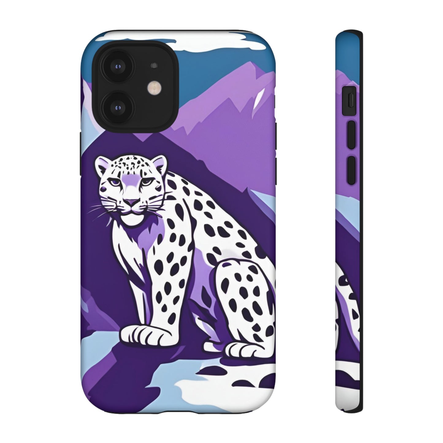 Hard Protective Phone Case,Whimsical Snow Leopard Phone Case, Cat Lover Gift, Gift for her , Gift for him,Gift for Mom, Gift for Dad