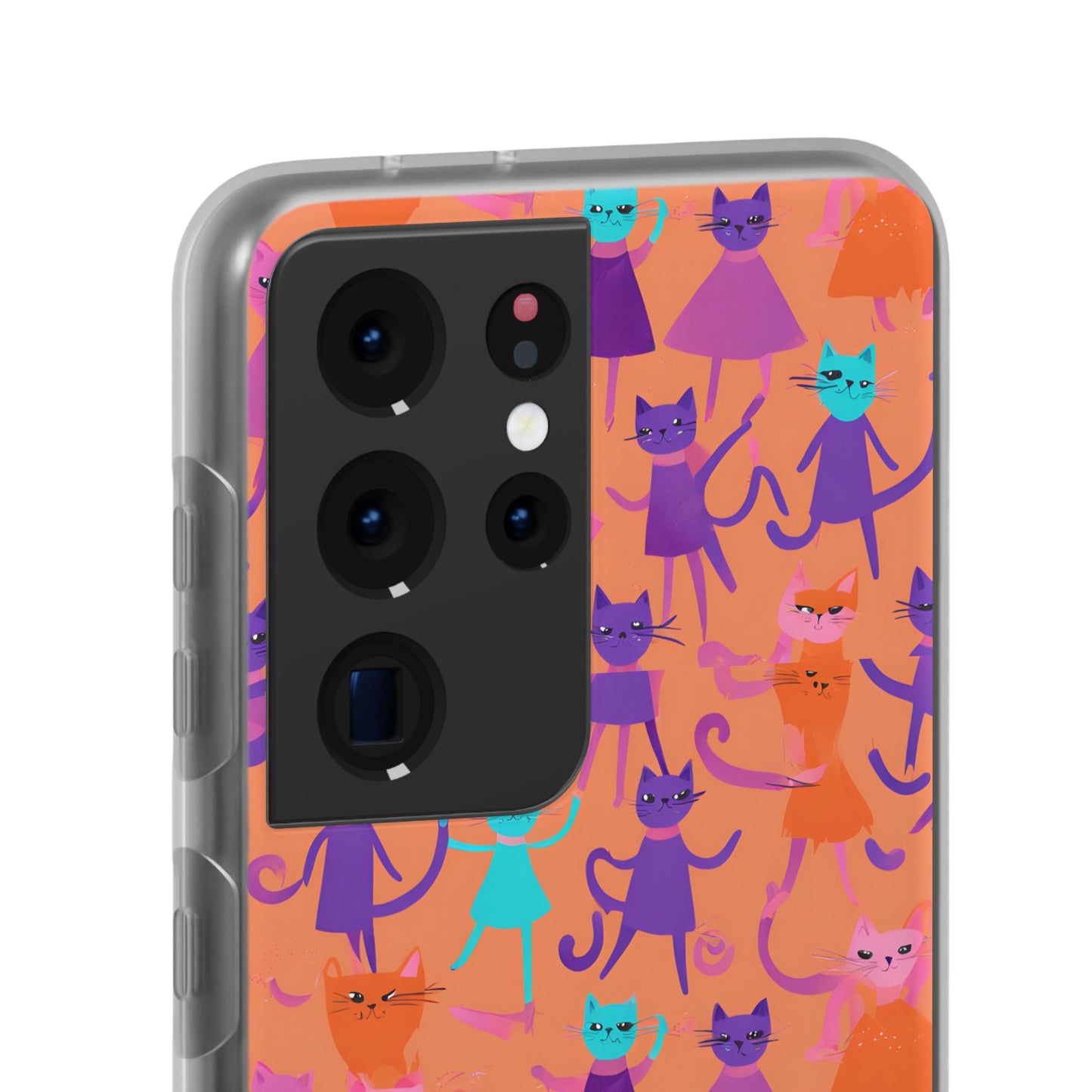 Flexi Cat Phone Case, iPhone 15 14 13 , Samsung Galaxy Pixel Protective Case,Cat Lover Gift, Cat Lover Phone Case, Gift for Her, Gift for Kids