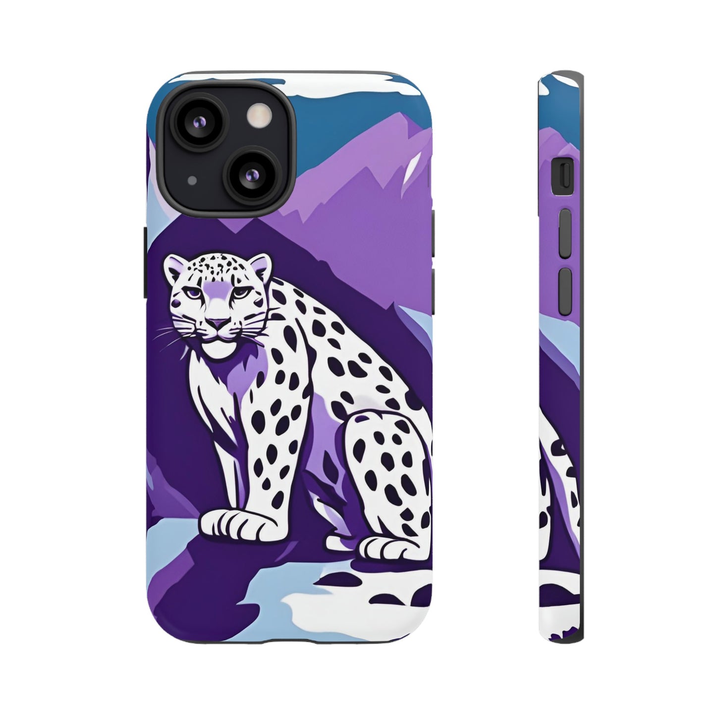 Hard Protective Phone Case,Whimsical Snow Leopard Phone Case, Cat Lover Gift, Gift for her , Gift for him,Gift for Mom, Gift for Dad