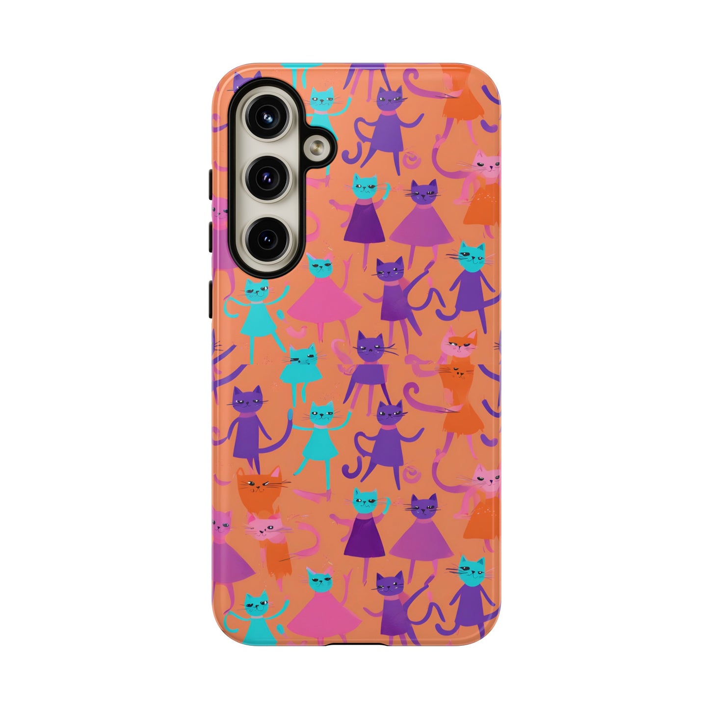 Hard Phone Case Orange Cat Multi case for iPhone, 15,14,13,12,11,X,Google Pixel, Samsung Galaxy. Gift for Her, Cat Lover Gift