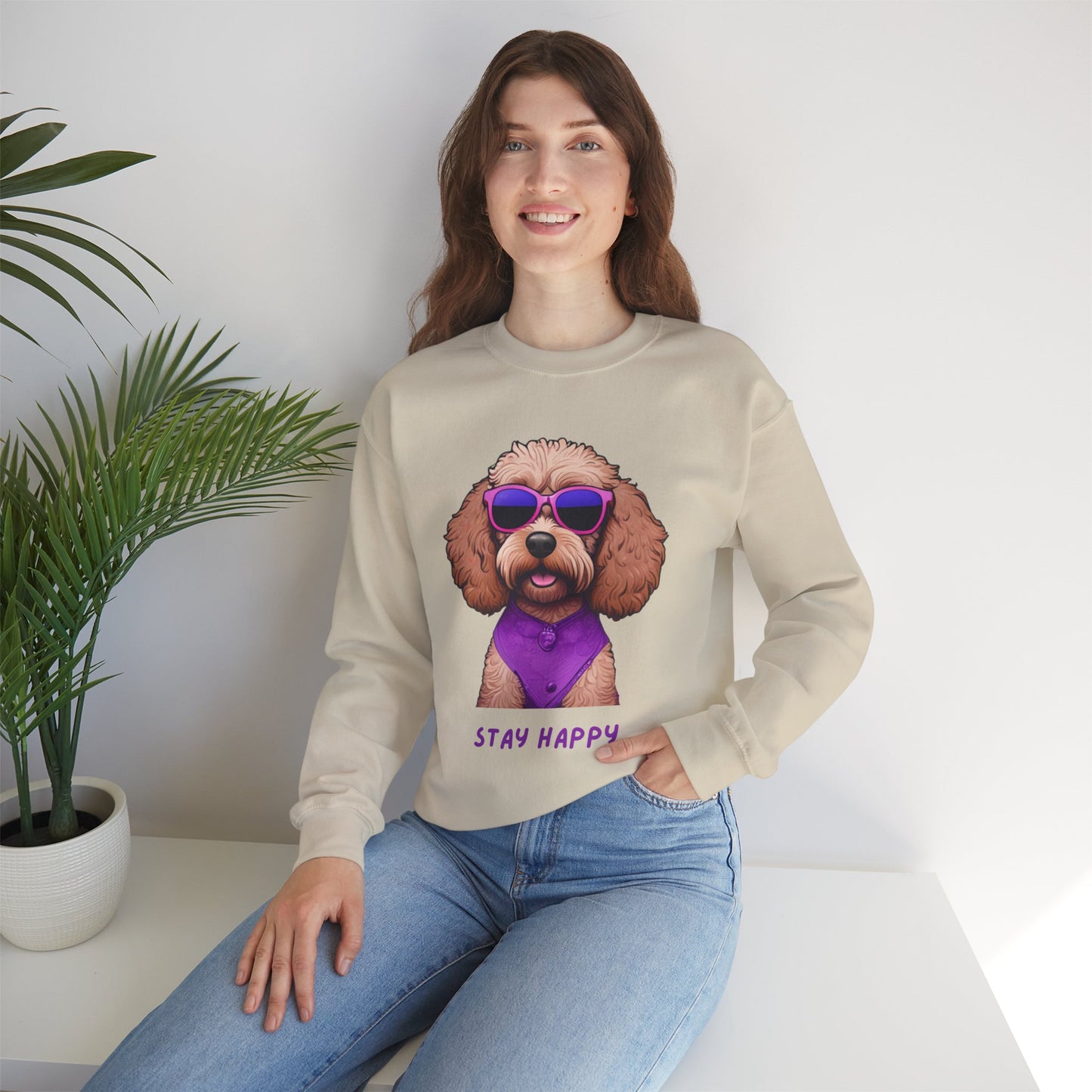 Dog Sweatshirt Cute Cockapoo Dog Lover Unisex Heavy Blend™ Crewneck Sweatshirt