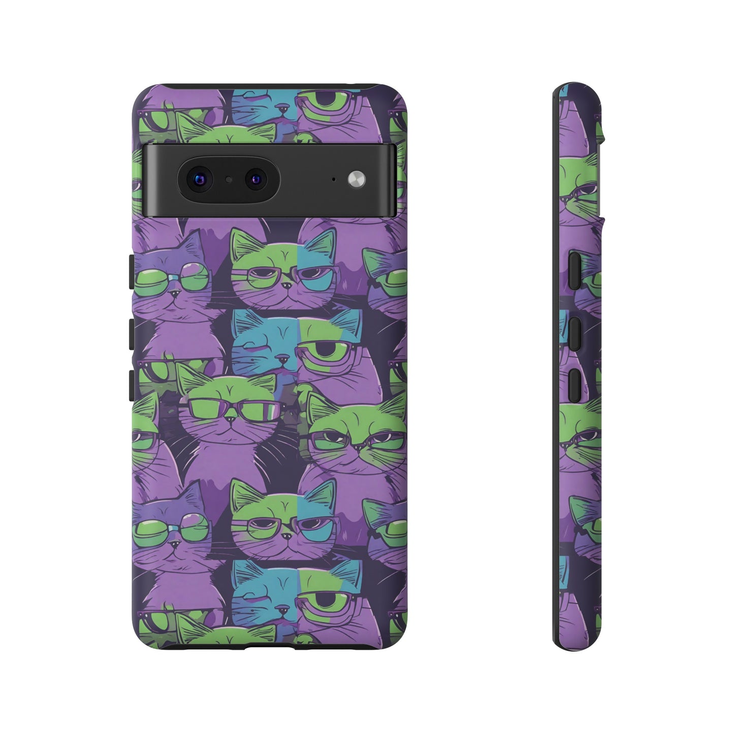 Hard Phone Case Cat Design for iPhone 15, 14,13,11,X,Google Pixel, Samsung Galaxy, Cat Lover Gift, Gift for Her.