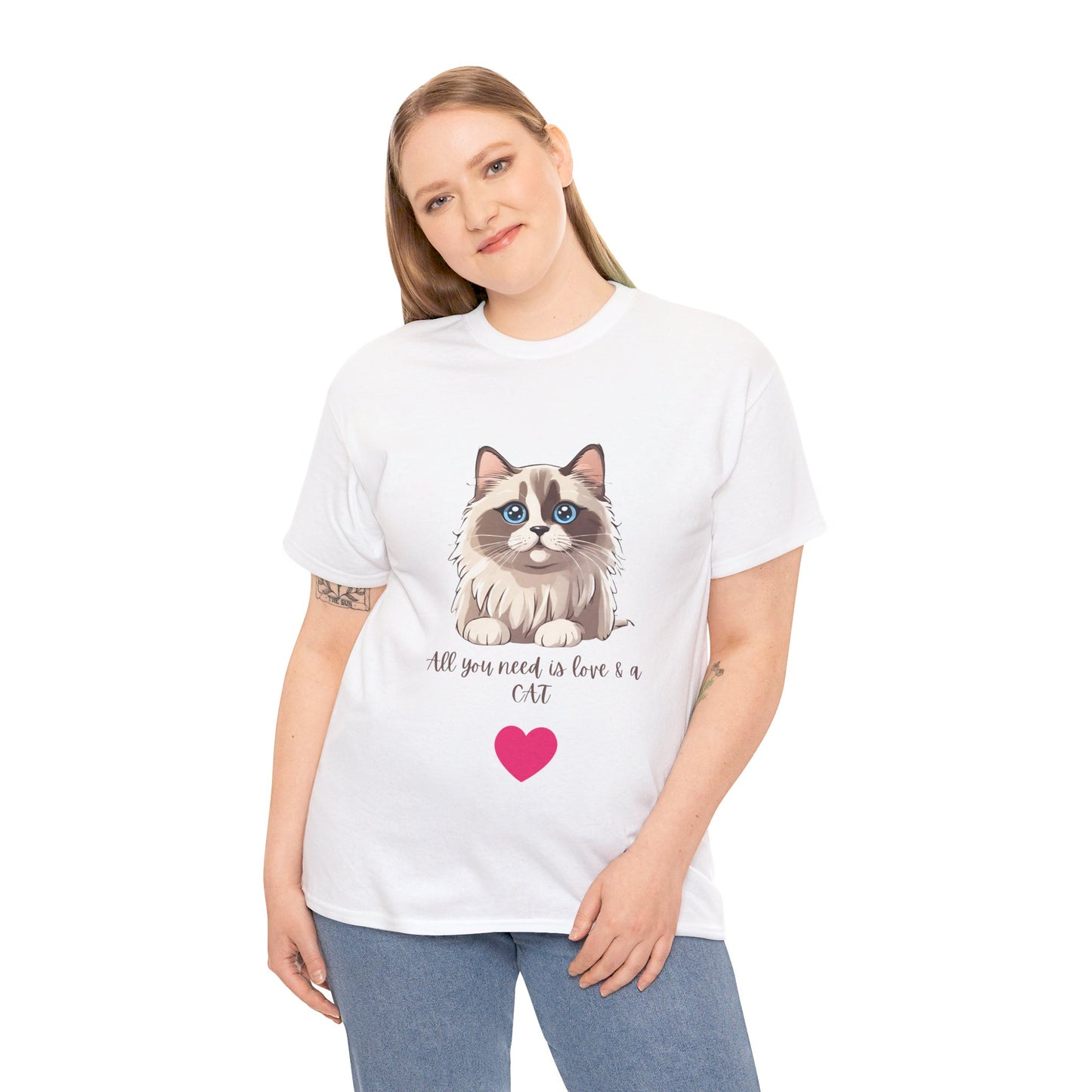 All You Need is Love and a Cat Ragdoll Unisex Jersey Short Sleeve Tee