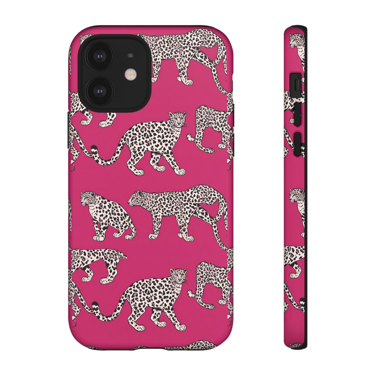 Leopard Pink Hard Phone Case for iPhone, 15, 14,13,12,11,X Google Pixel, Samsung Galaxy Phone. Cat Lover Gift, Gift for Her.