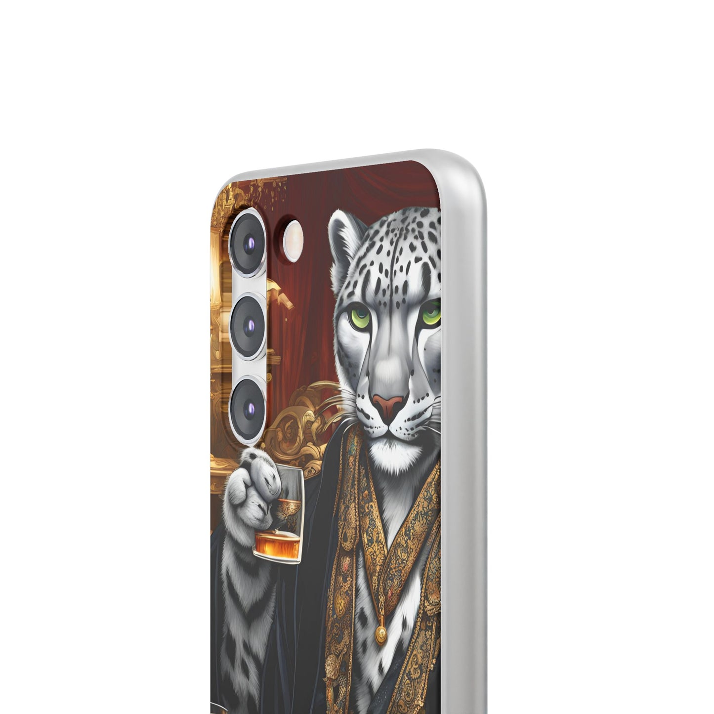 Flexi Whimsical Leopard case for iPhone 15,14,13,12,11,X,  Samsung Galaxy , Phone Cover, Cat Lover Gift, Gift for Him.