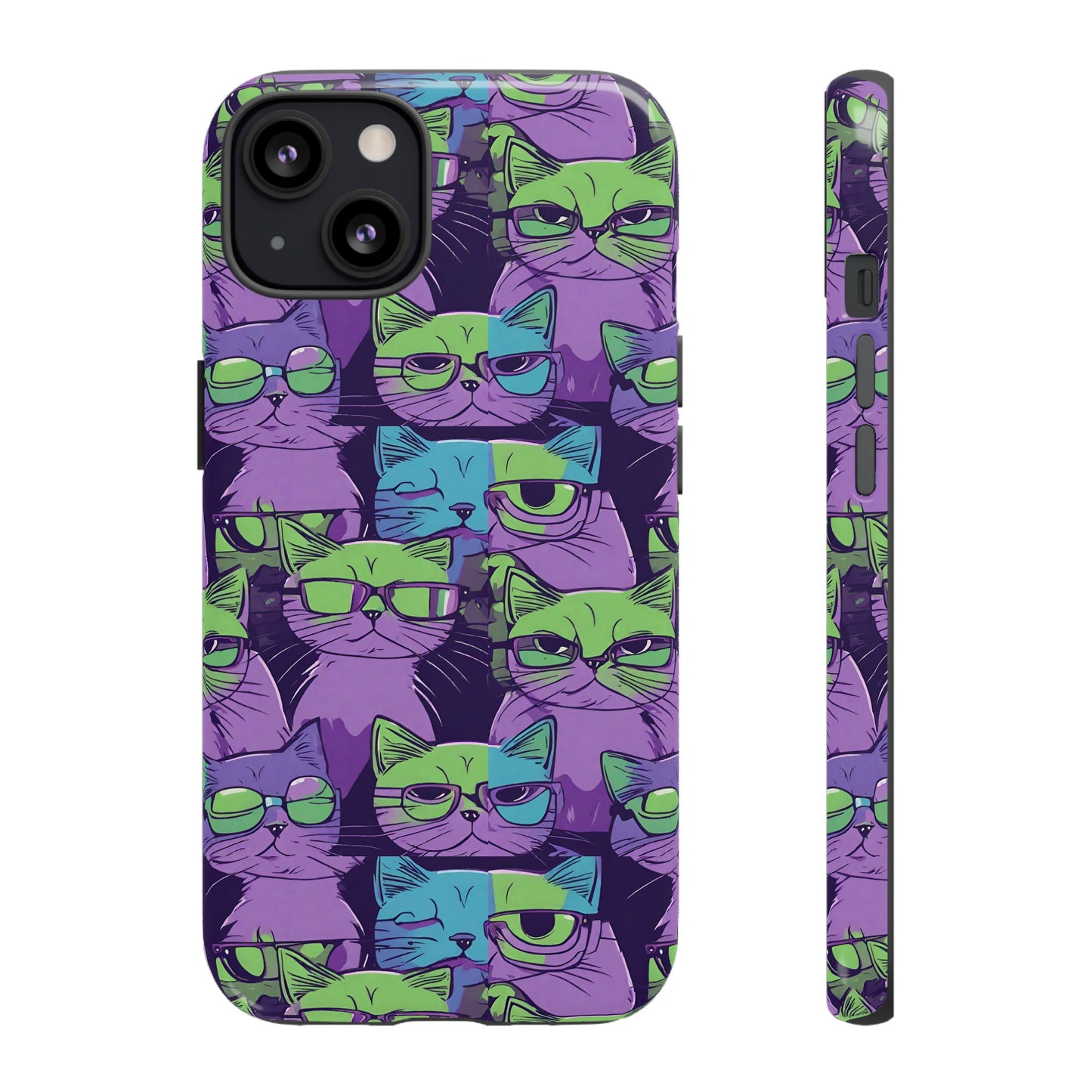 Hard Phone Case Cat Design for iPhone 15, 14,13,11,X,Google Pixel, Samsung Galaxy, Cat Lover Gift, Gift for Her.