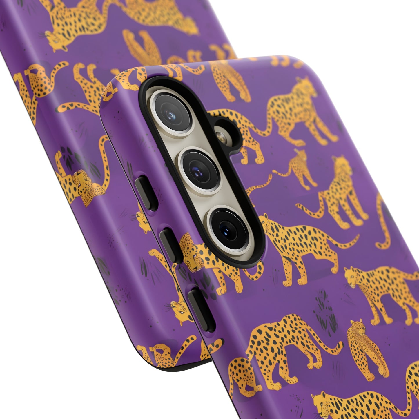 Hard Phone Case Purple Leopard, iPhone 15, 14,13,12,11,X Google Pixel, Samsung Galaxy