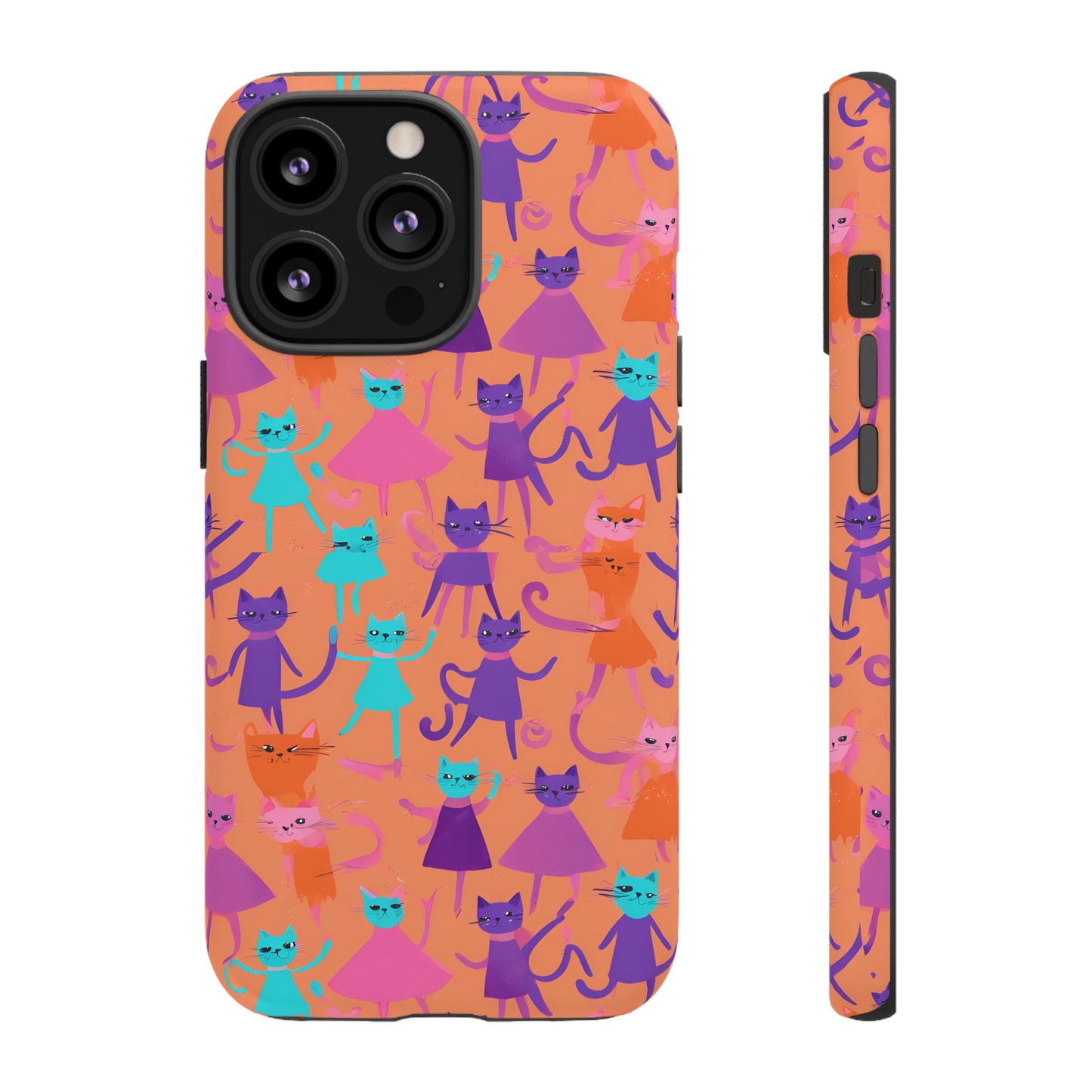 Hard Phone Case Orange Cat Multi case for iPhone, 15,14,13,12,11,X,Google Pixel, Samsung Galaxy. Gift for Her, Cat Lover Gift