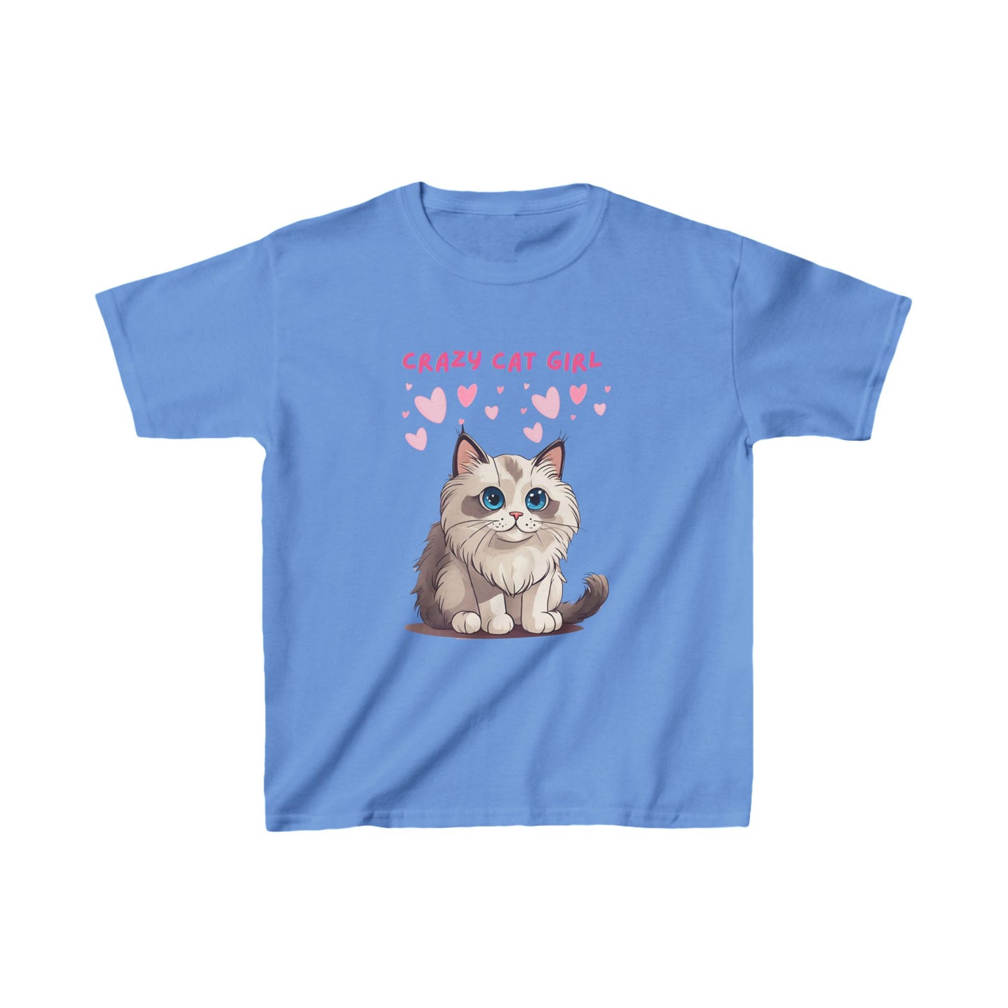 Crazy Cat Girl, Cat Shirt, Cat Lover Girl Shirt, Cat Lover Girl Gift, Gift for Cat Lover Girl, Kids' Gift, Gift for Cat Lover Girl