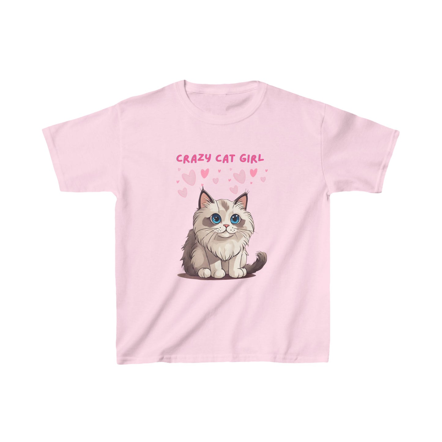 Crazy Cat Girl, Cat Shirt, Cat Lover Girl Shirt, Cat Lover Girl Gift, Gift for Cat Lover Girl, Kids' Gift, Gift for Cat Lover Girl