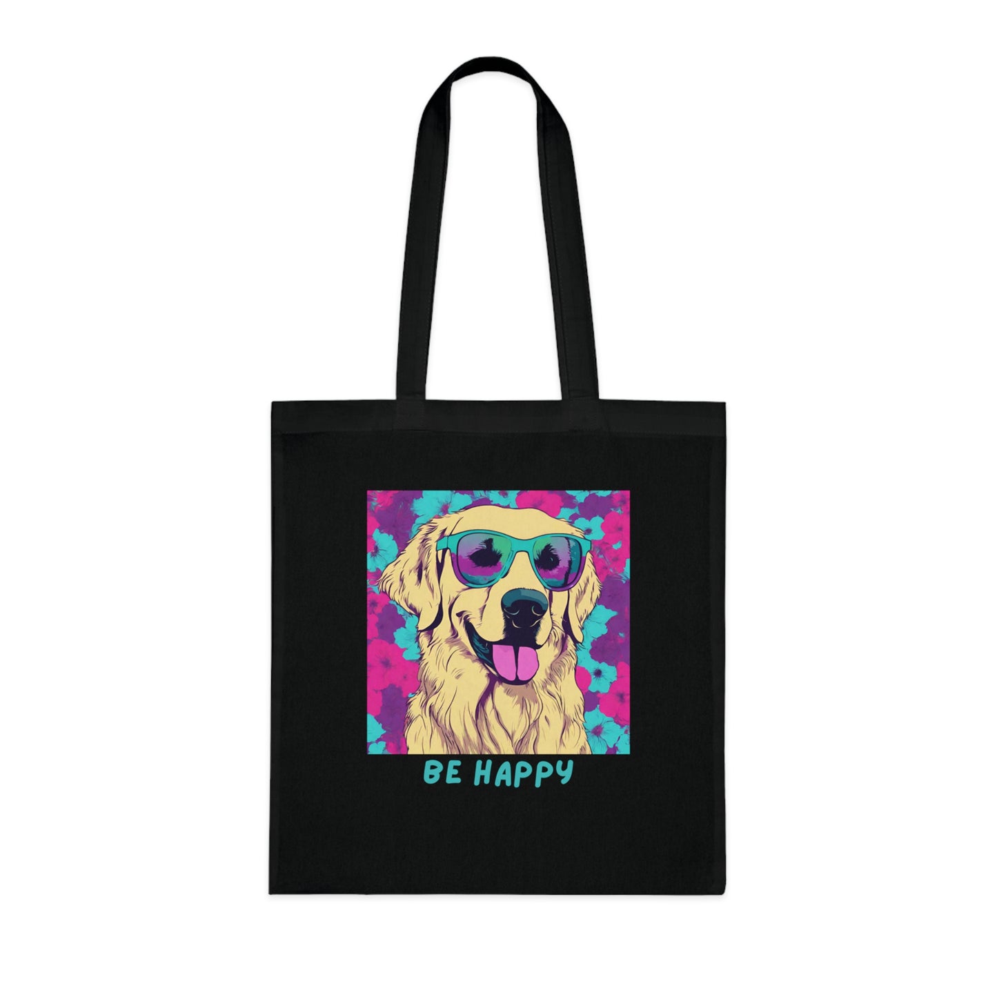 Cute Lab Be Happy Cotton Tote