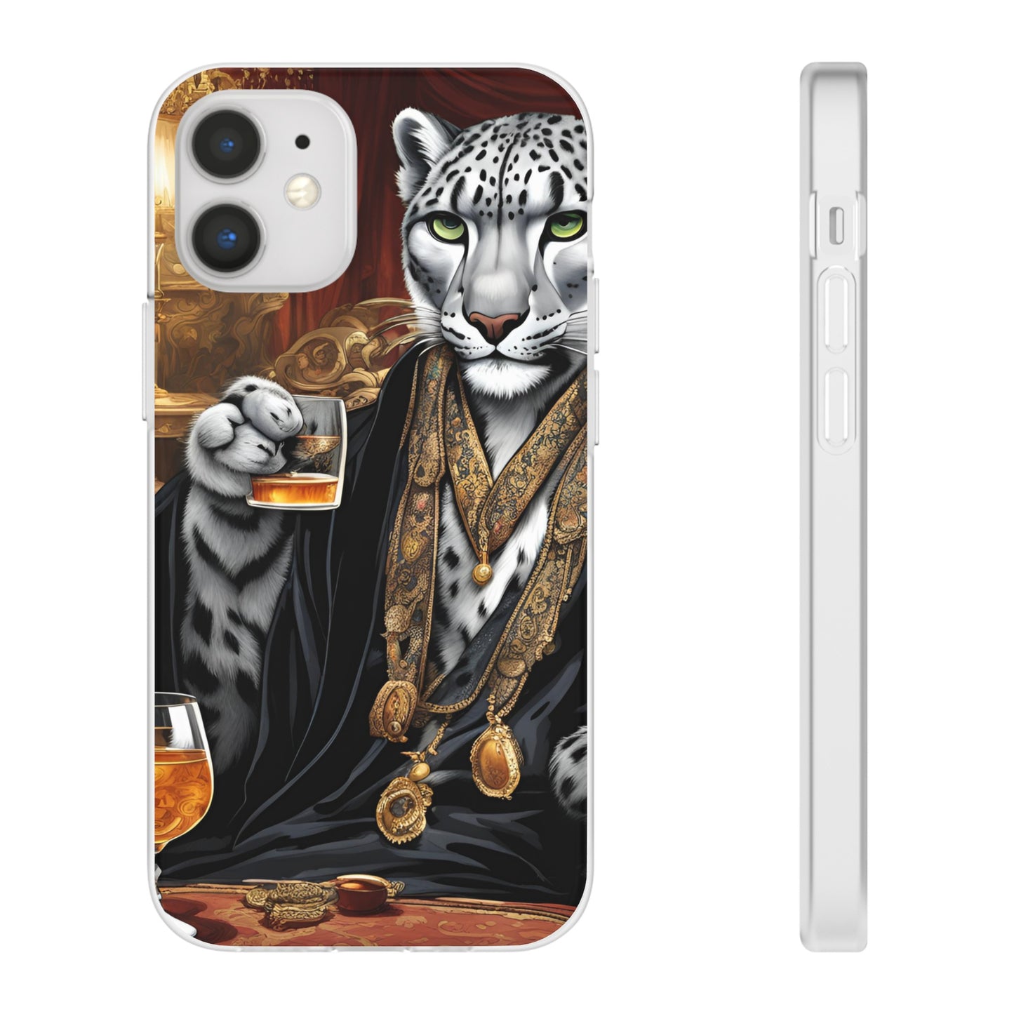 Flexi Whimsical Leopard case for iPhone 15,14,13,12,11,X,  Samsung Galaxy , Phone Cover, Cat Lover Gift, Gift for Him.