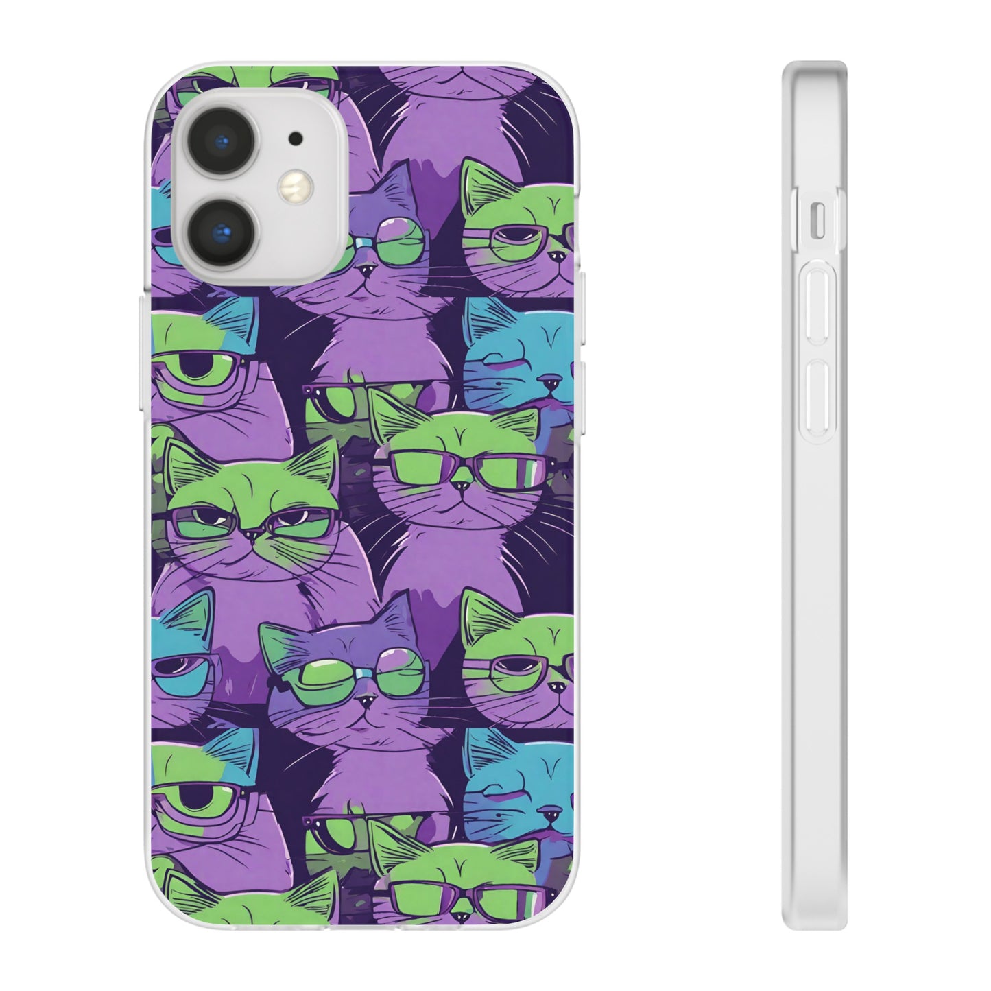 Flexi Cat Phone Case, iPhone 15 14 13 , Samsung Galaxy Pixel Protective Case,Cat Lover Gift, Cat Lover iPhone Case,