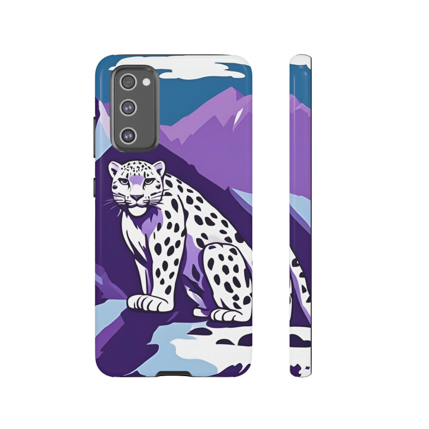 Hard Protective Phone Case,Whimsical Snow Leopard Phone Case, Cat Lover Gift, Gift for her , Gift for him,Gift for Mom, Gift for Dad