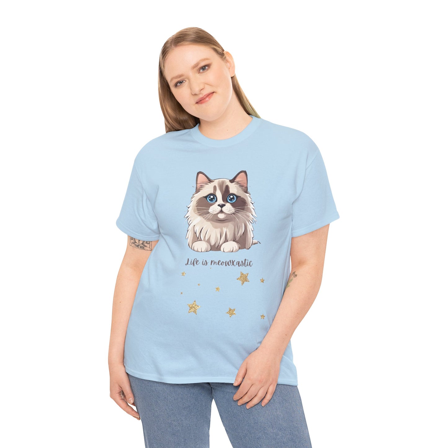 Cat T-Shirt Life is Meowtastic Unisex Jersey Short Sleeve Tee