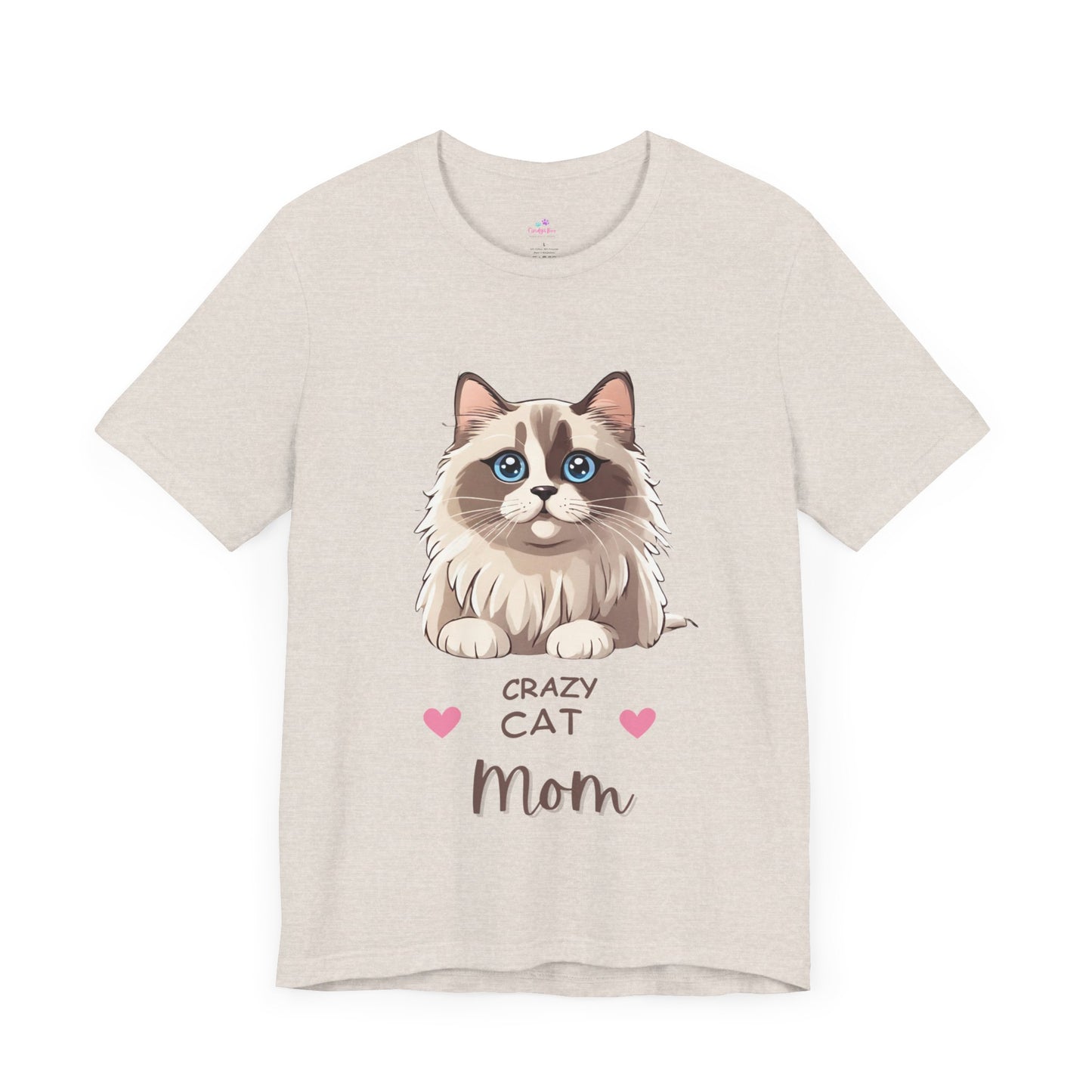 Crazy Cat Mom Ragdoll Unisex Jersey Short Sleeve Tee  Cat Funny Cat Love  Kitten Kids Tee Animal Lover Gift