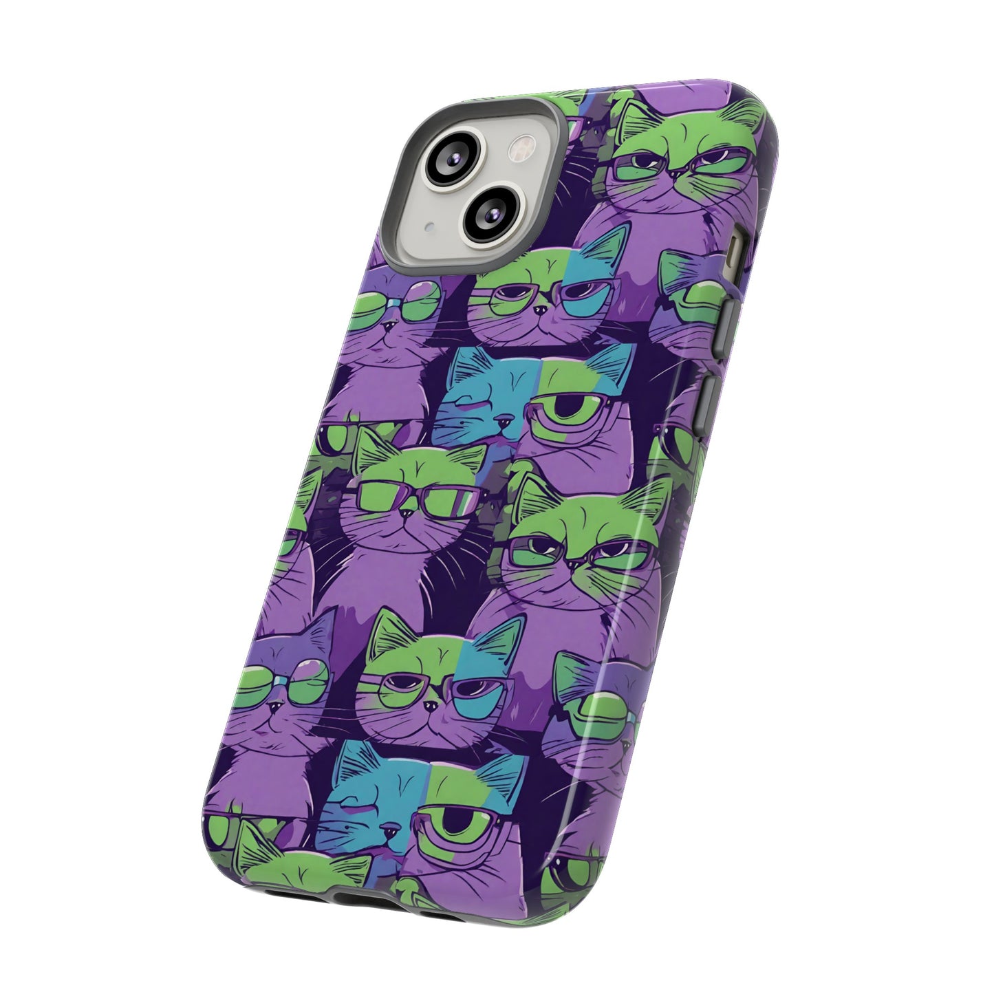 Hard Phone Case Cat Design for iPhone 15, 14,13,11,X,Google Pixel, Samsung Galaxy, Cat Lover Gift, Gift for Her.