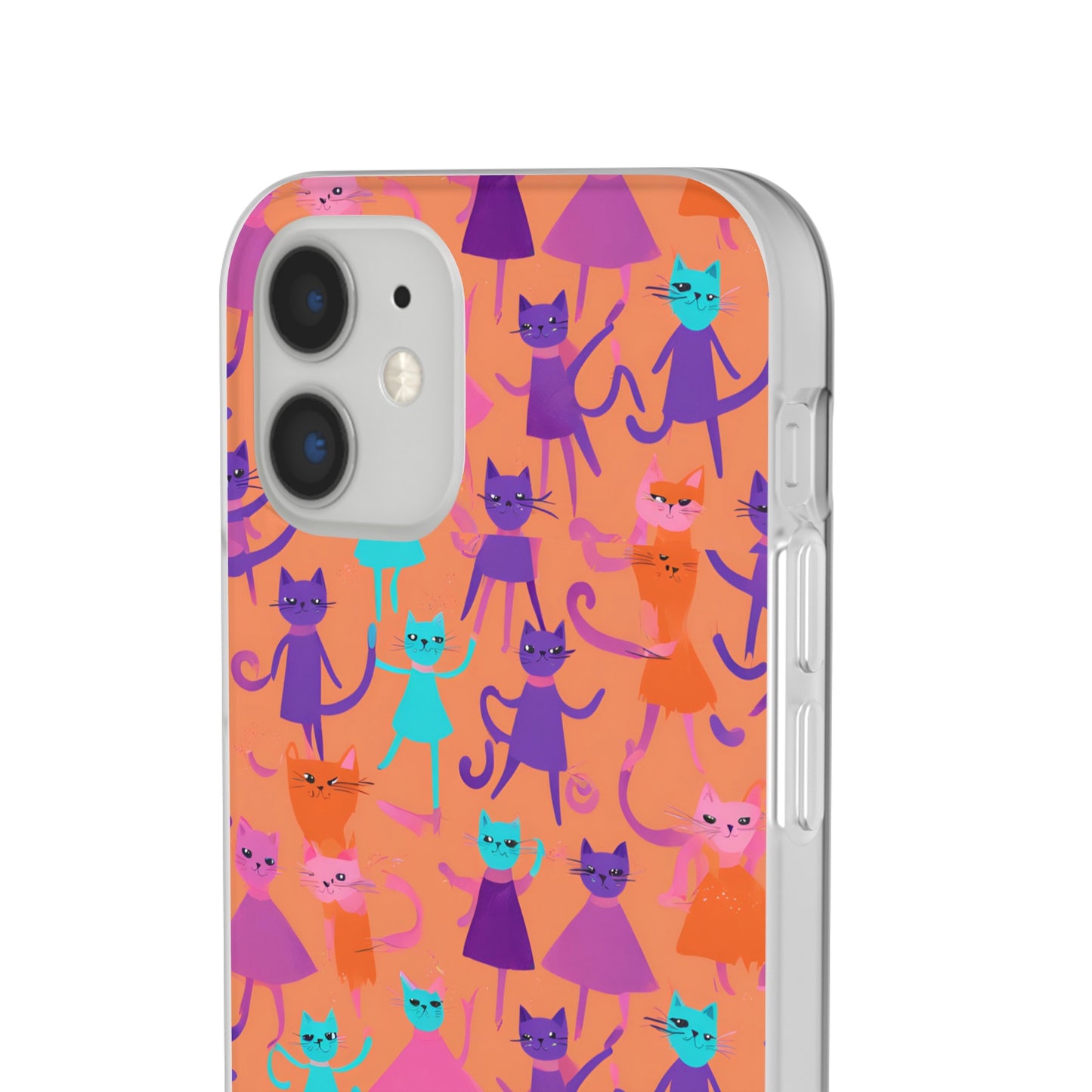 Flexi Cat Phone Case, iPhone 15 14 13 , Samsung Galaxy Pixel Protective Case,Cat Lover Gift, Cat Lover Phone Case, Gift for Her, Gift for Kids