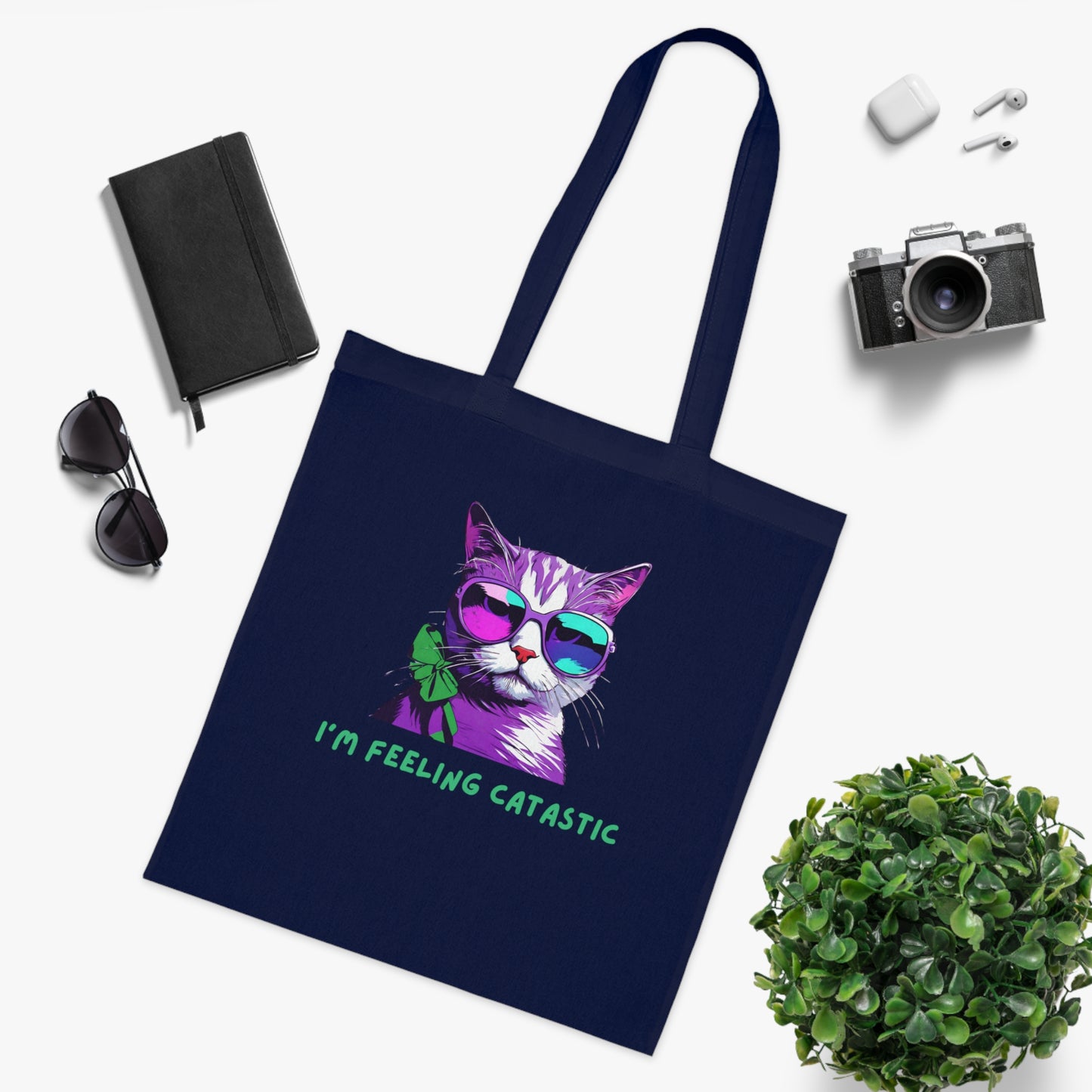 Cotton Tote Cute Sassy I'm Feeling Catastic Cotton Tote