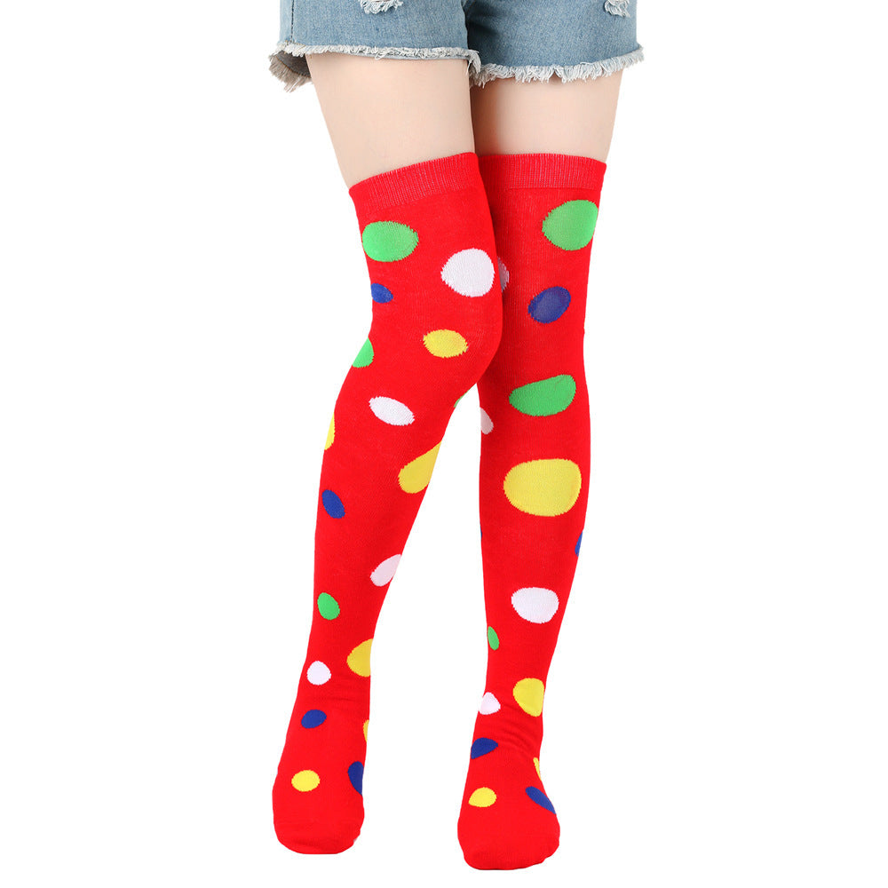 Clown Stockings Dot Halloween Costume