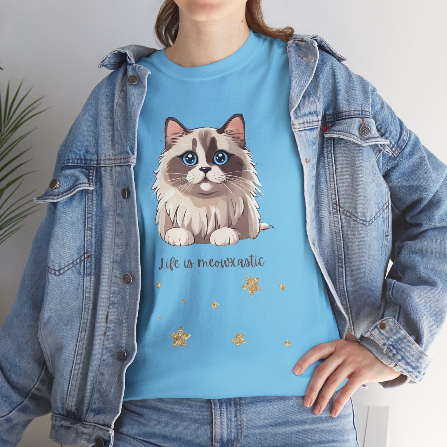 Cat T-Shirt Life is Meowtastic Unisex Jersey Short Sleeve Tee