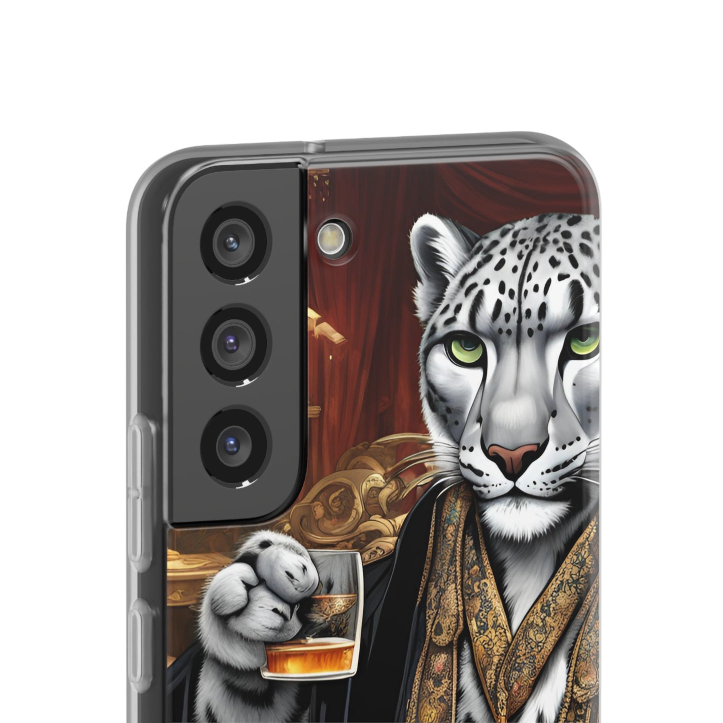 Flexi Whimsical Leopard case for iPhone 15,14,13,12,11,X,  Samsung Galaxy , Phone Cover, Cat Lover Gift, Gift for Him.