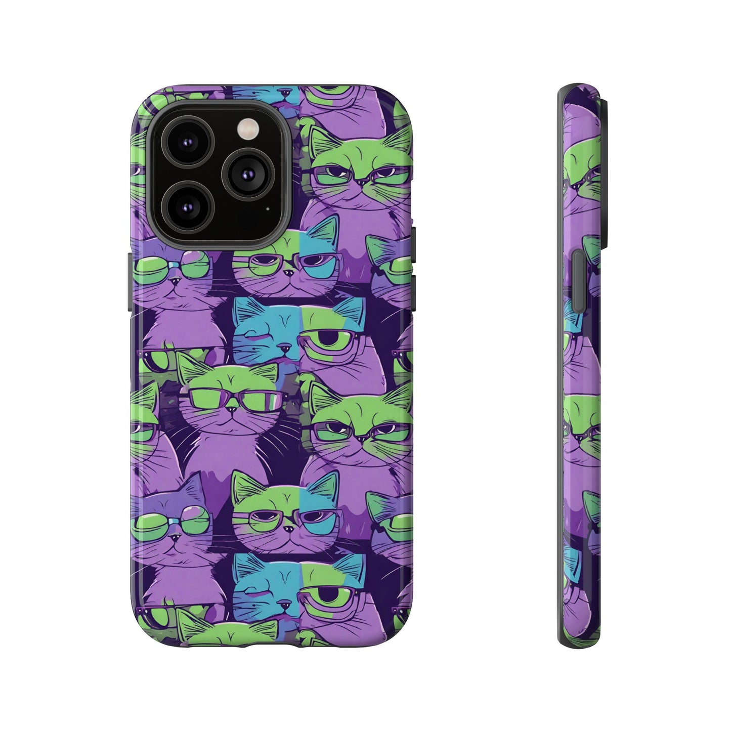 Hard Phone Case Cat Design for iPhone 15, 14,13,11,X,Google Pixel, Samsung Galaxy, Cat Lover Gift, Gift for Her.