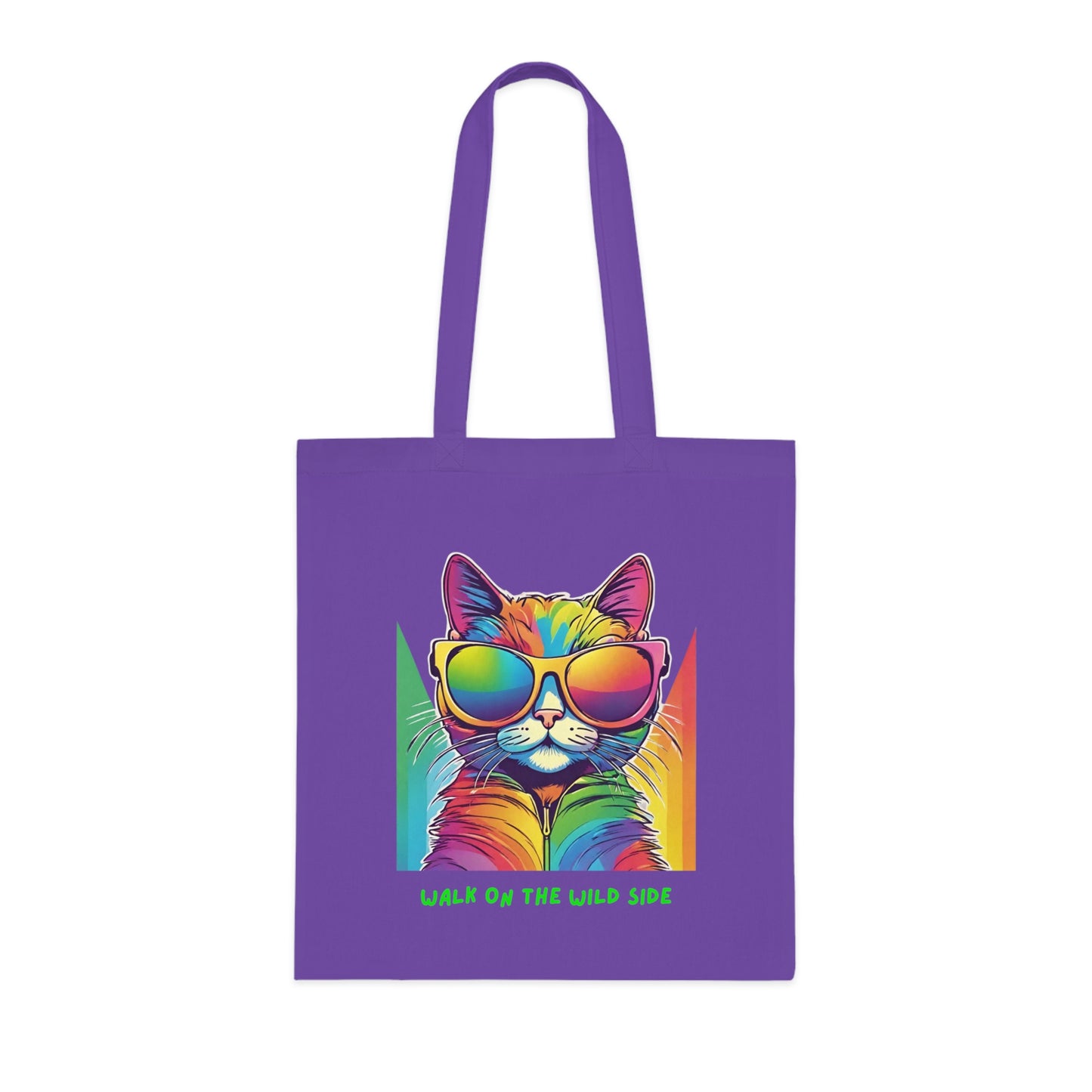 Cotton Tote Cute Sassy Cat Walk on the Wild Side