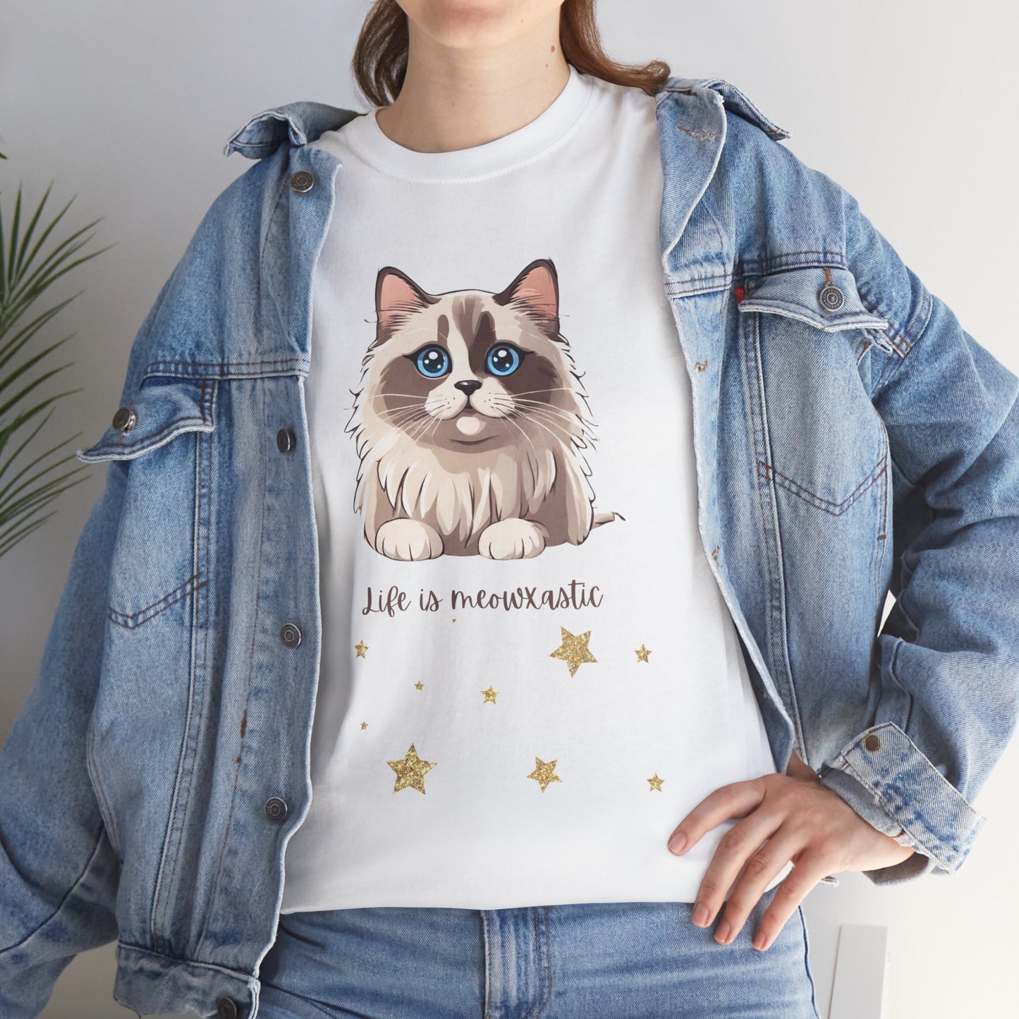 Cat T-Shirt Life is Meowtastic Unisex Jersey Short Sleeve Tee