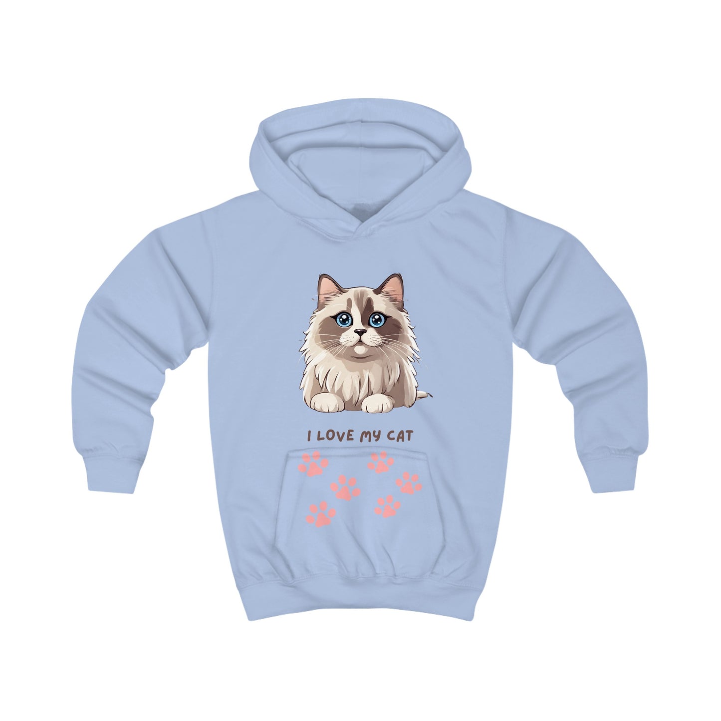 Cute Ragdoll I Love my Cat Kids Hoodie