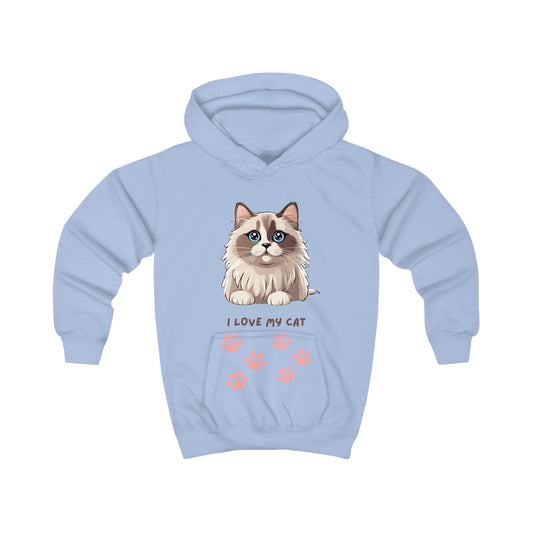 Cute Ragdoll I Love my Cat Kids Hoodie