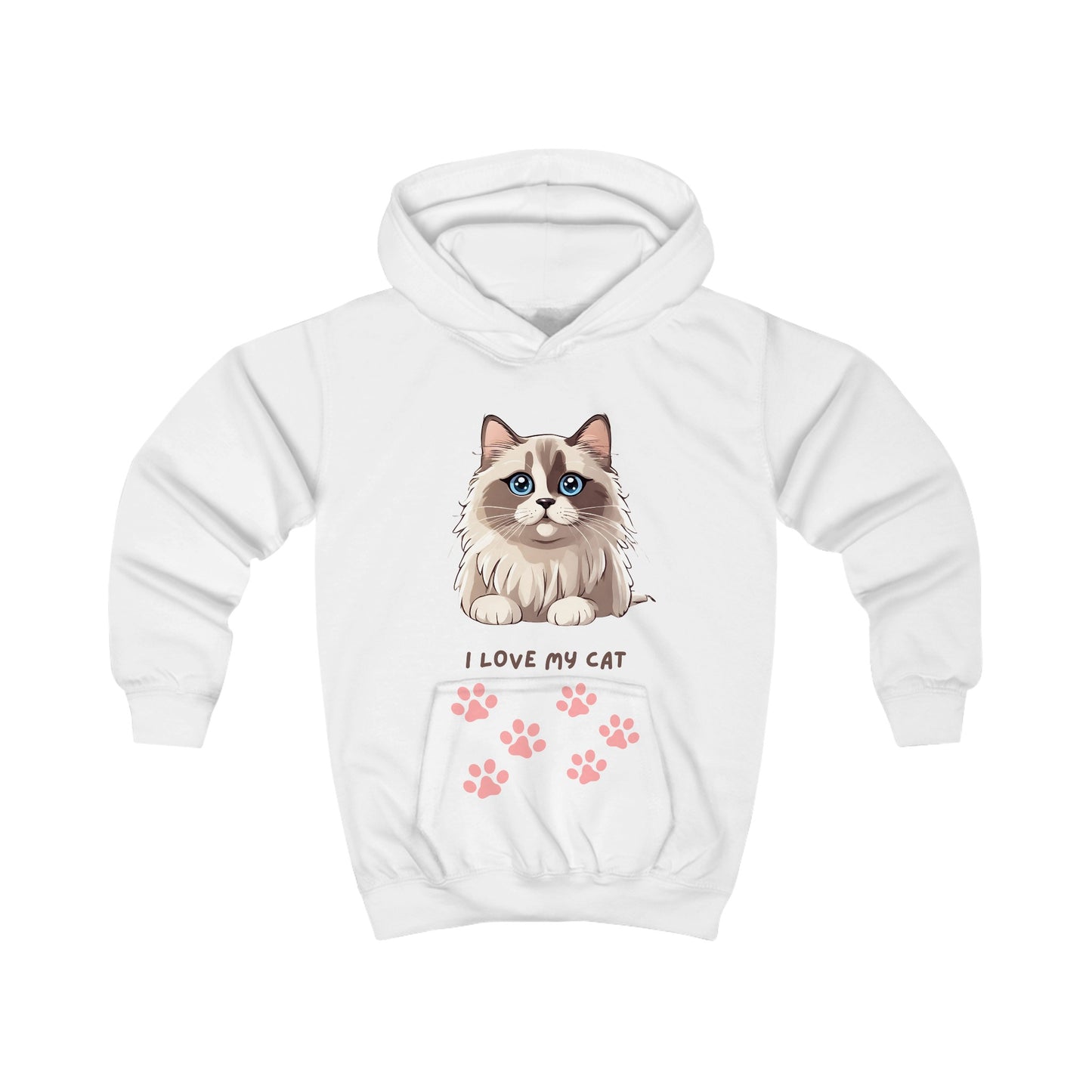 Cute Ragdoll I Love my Cat Kids Hoodie