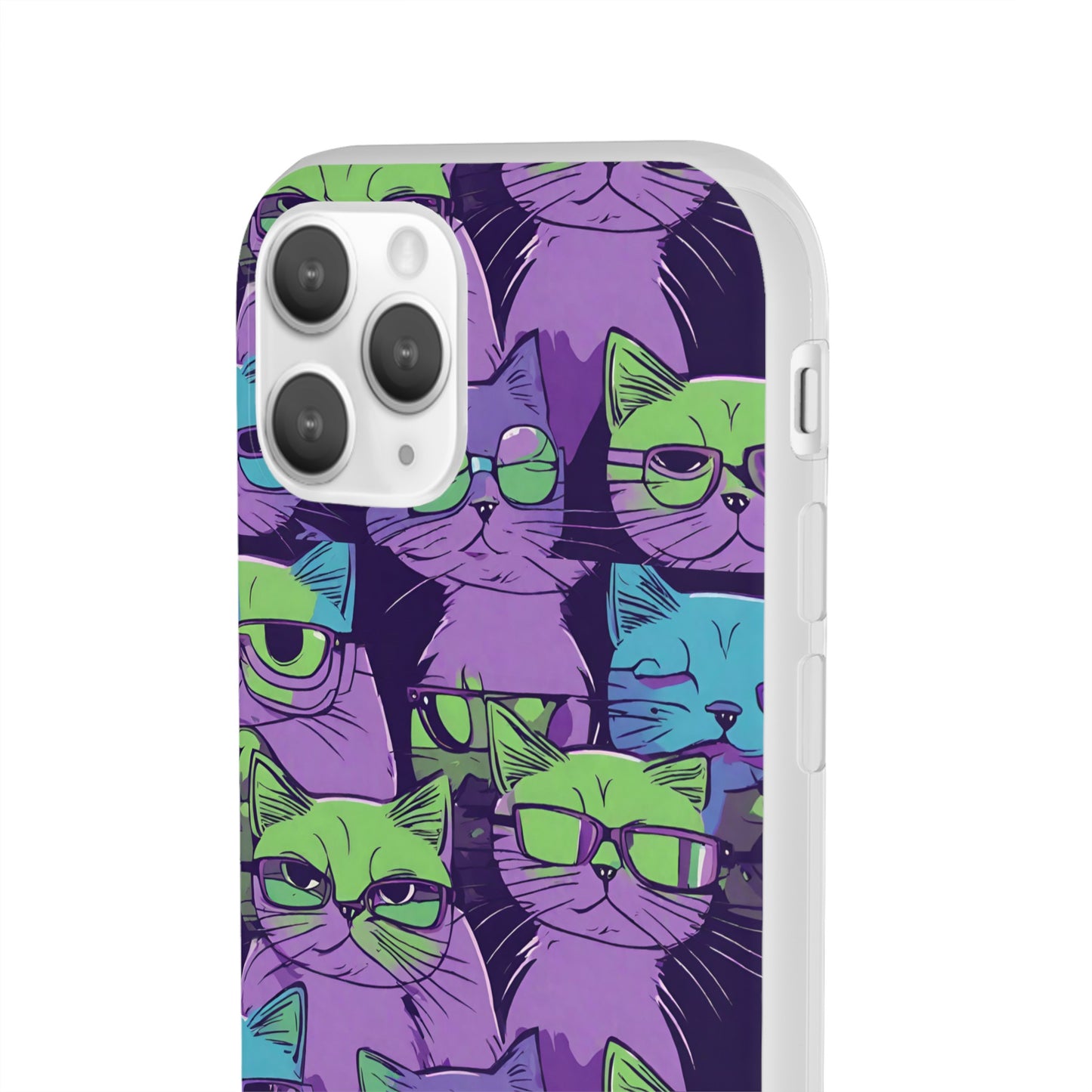 Flexi Cat Phone Case, iPhone 15 14 13 , Samsung Galaxy Pixel Protective Case,Cat Lover Gift, Cat Lover iPhone Case,