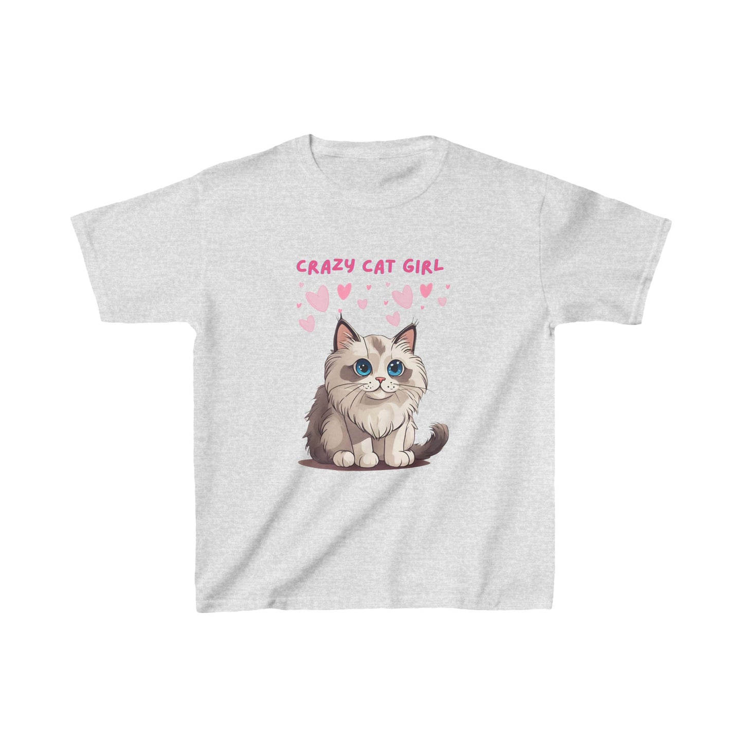 Crazy Cat Girl, Cat Shirt, Cat Lover Girl Shirt, Cat Lover Girl Gift, Gift for Cat Lover Girl, Kids' Gift, Gift for Cat Lover Girl