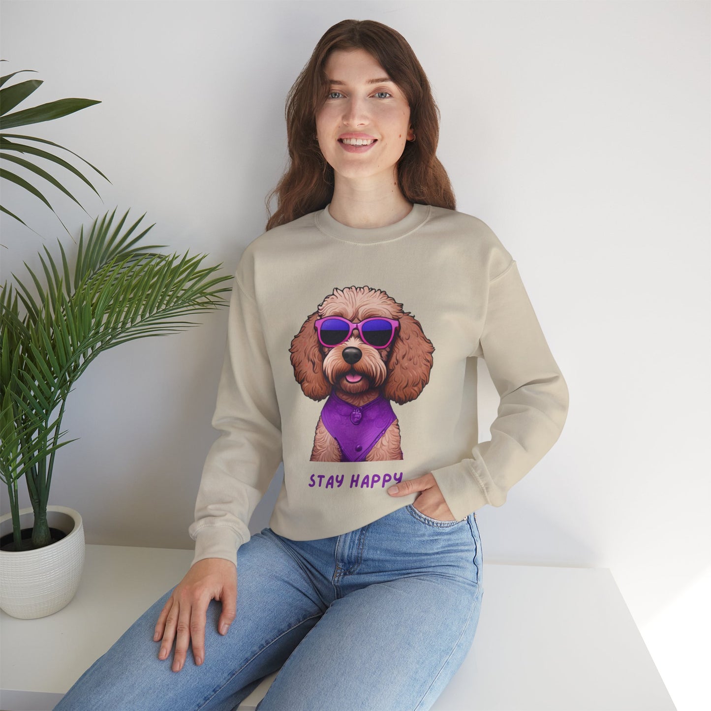 Dog Sweatshirt Cute Cockapoo Dog Lover Unisex Heavy Blend™ Crewneck Sweatshirt