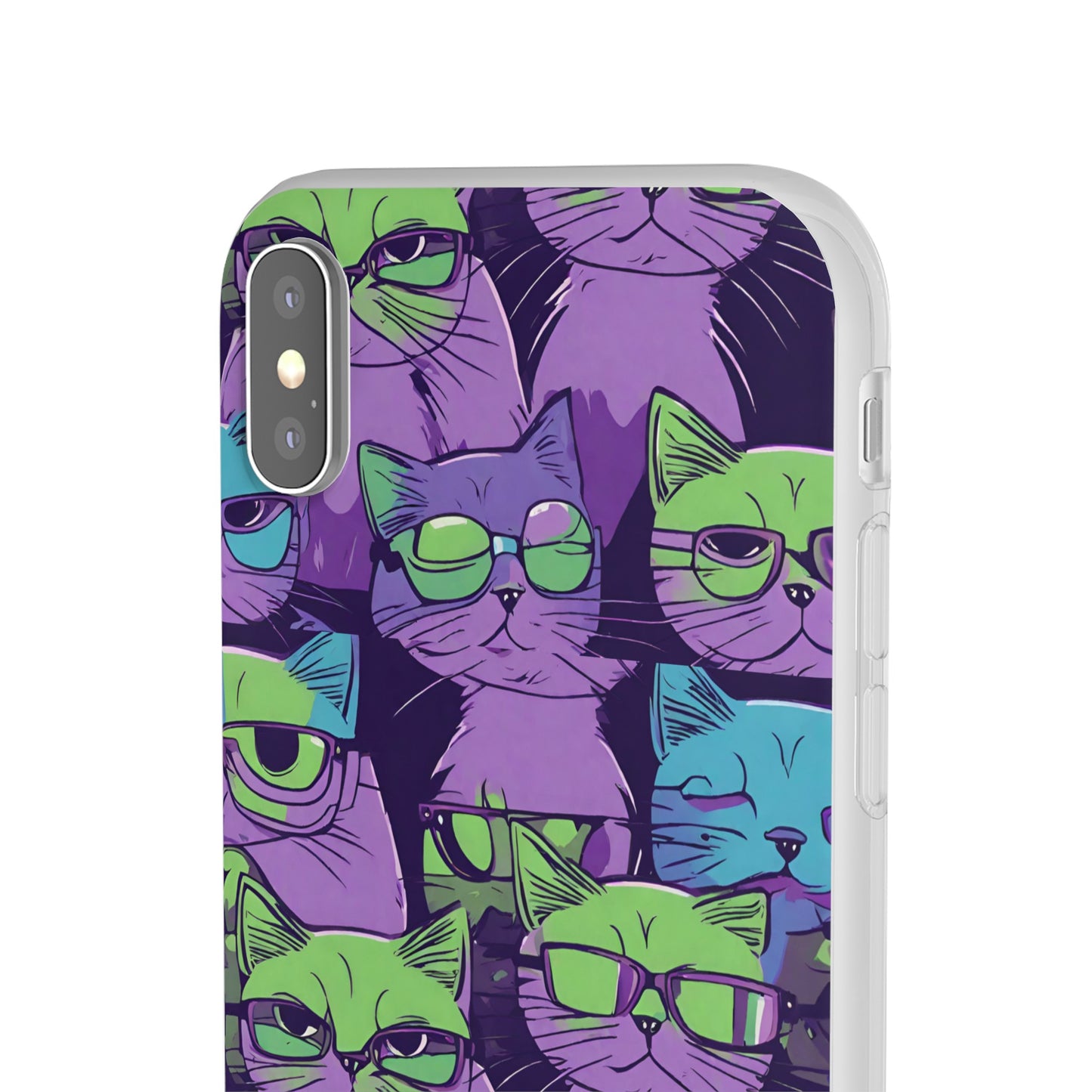 Flexi Cat Phone Case, iPhone 15 14 13 , Samsung Galaxy Pixel Protective Case,Cat Lover Gift, Cat Lover iPhone Case,