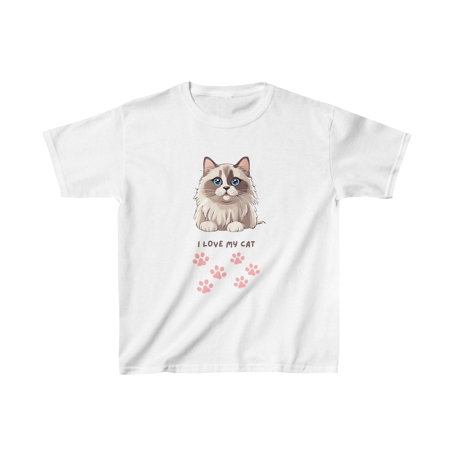 Kids I Love My Cat Heavy Cotton™ Tee