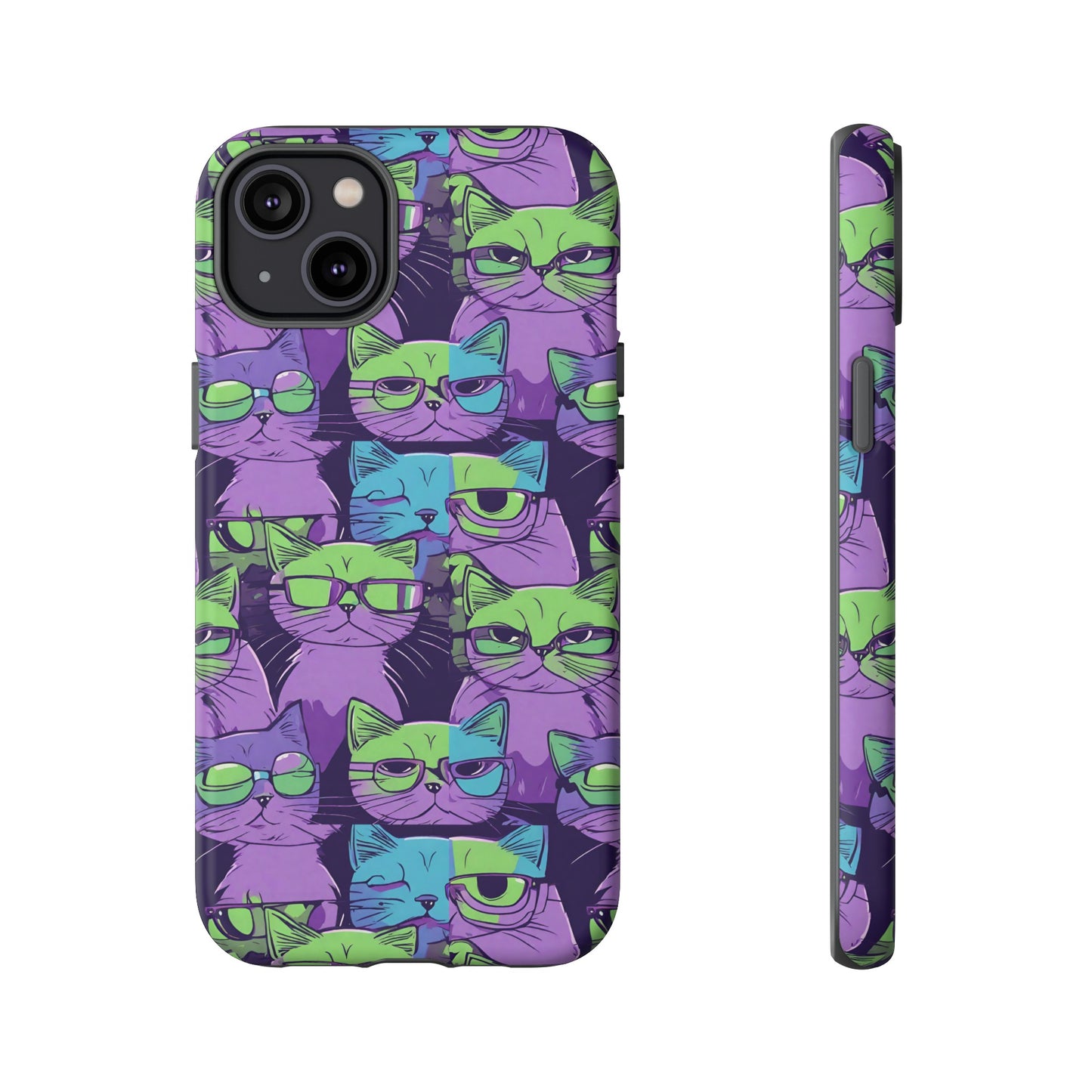 Hard Phone Case Cat Design for iPhone 15, 14,13,11,X,Google Pixel, Samsung Galaxy, Cat Lover Gift, Gift for Her.