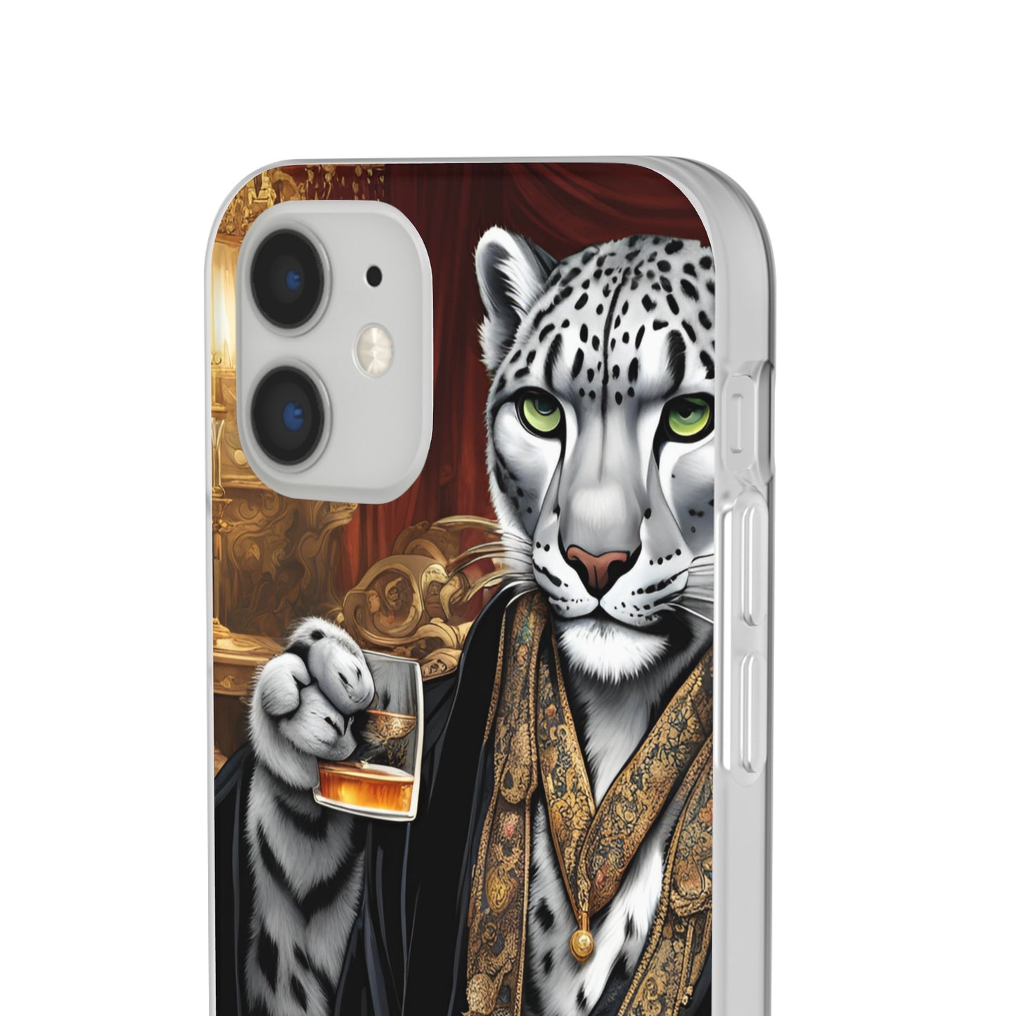 Flexi Whimsical Leopard case for iPhone 15,14,13,12,11,X,  Samsung Galaxy , Phone Cover, Cat Lover Gift, Gift for Him.