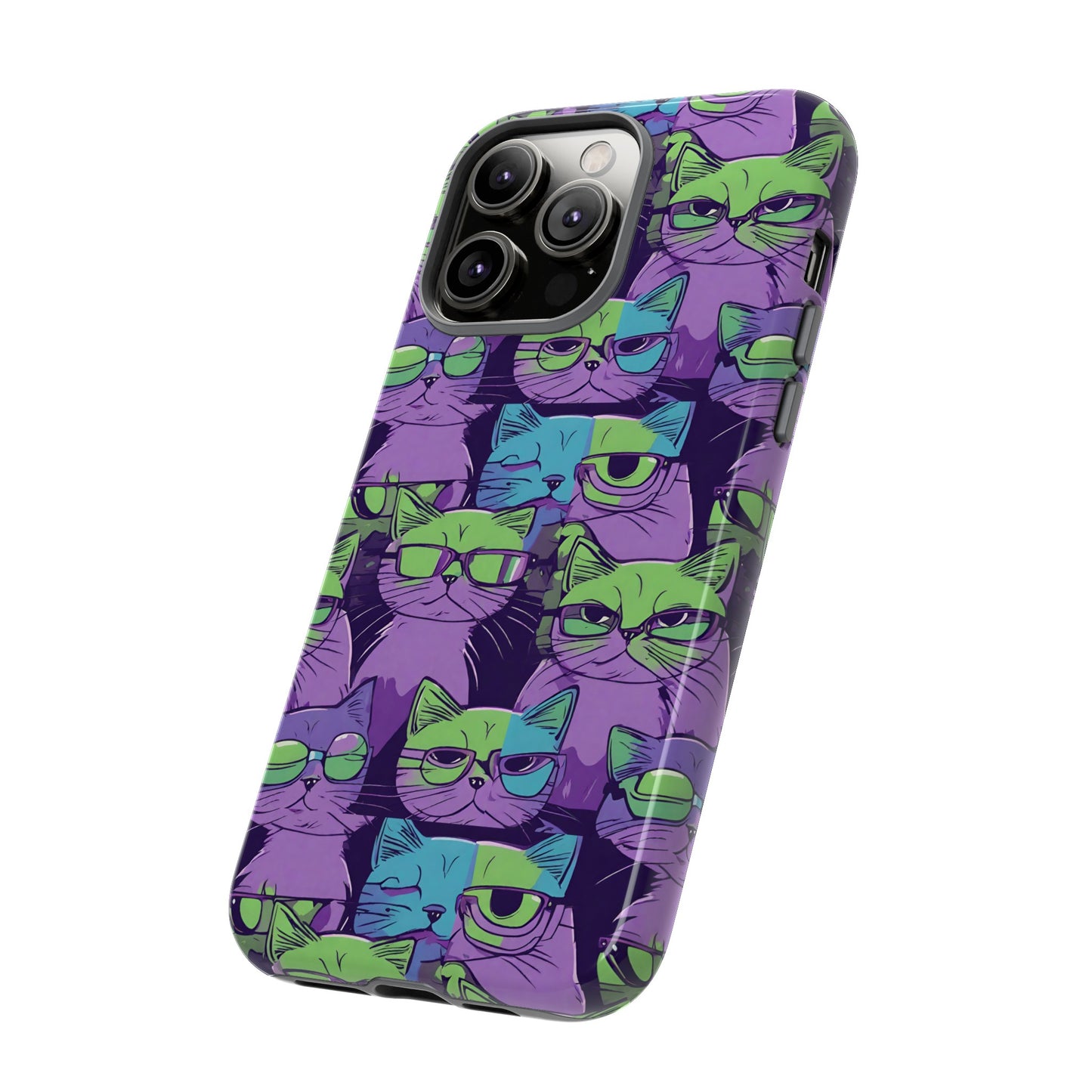 Hard Phone Case Cat Design for iPhone 15, 14,13,11,X,Google Pixel, Samsung Galaxy, Cat Lover Gift, Gift for Her.