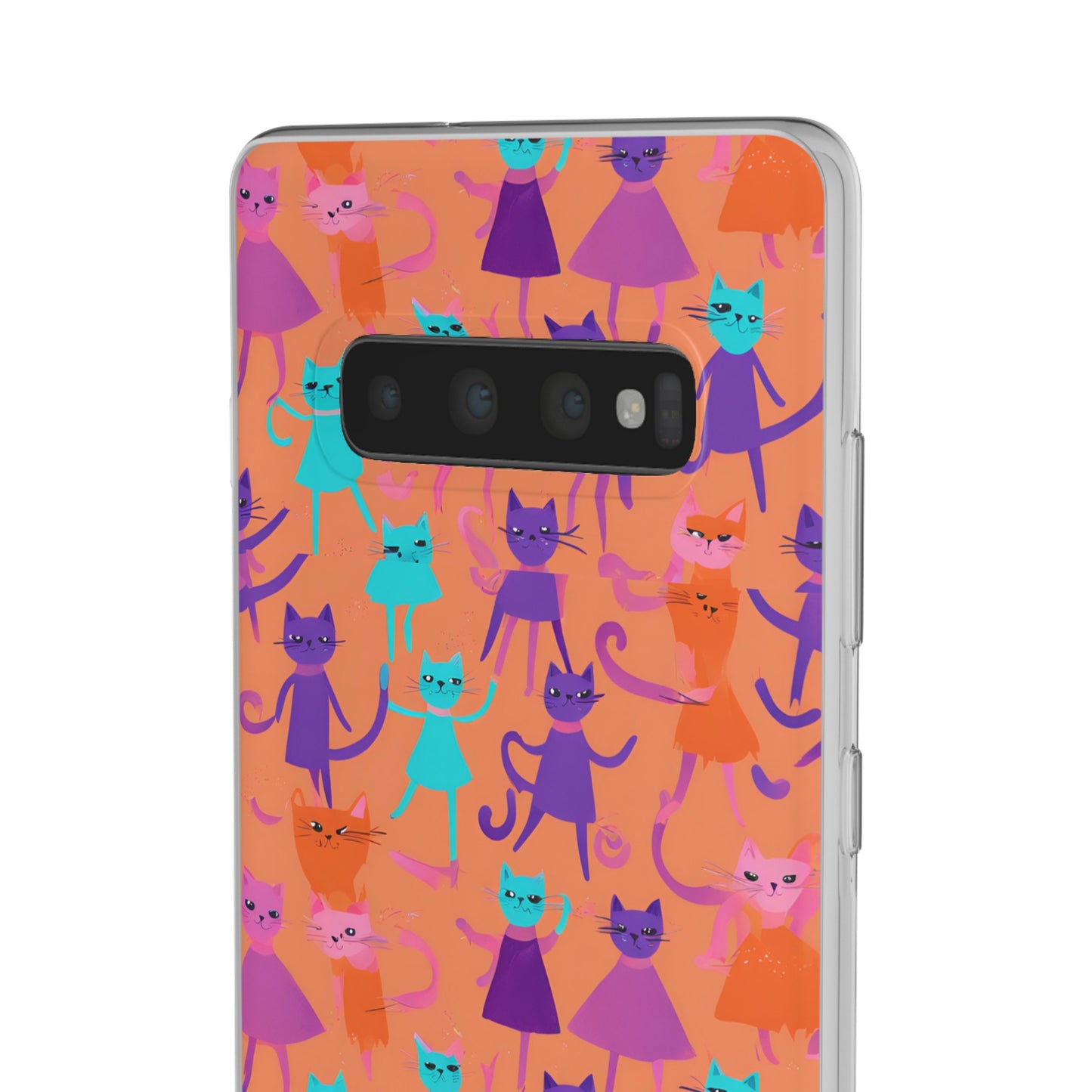 Flexi Cat Phone Case, iPhone 15 14 13 , Samsung Galaxy Pixel Protective Case,Cat Lover Gift, Cat Lover Phone Case, Gift for Her, Gift for Kids