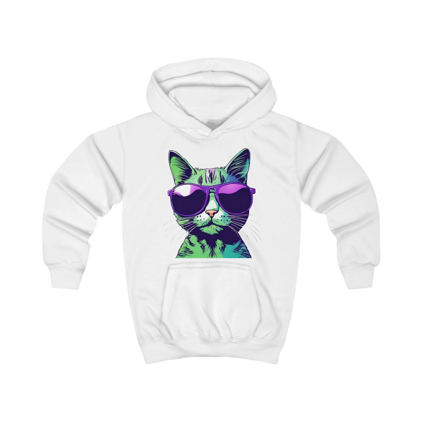 Kids Hoodie Cool Cat with Sunglasses