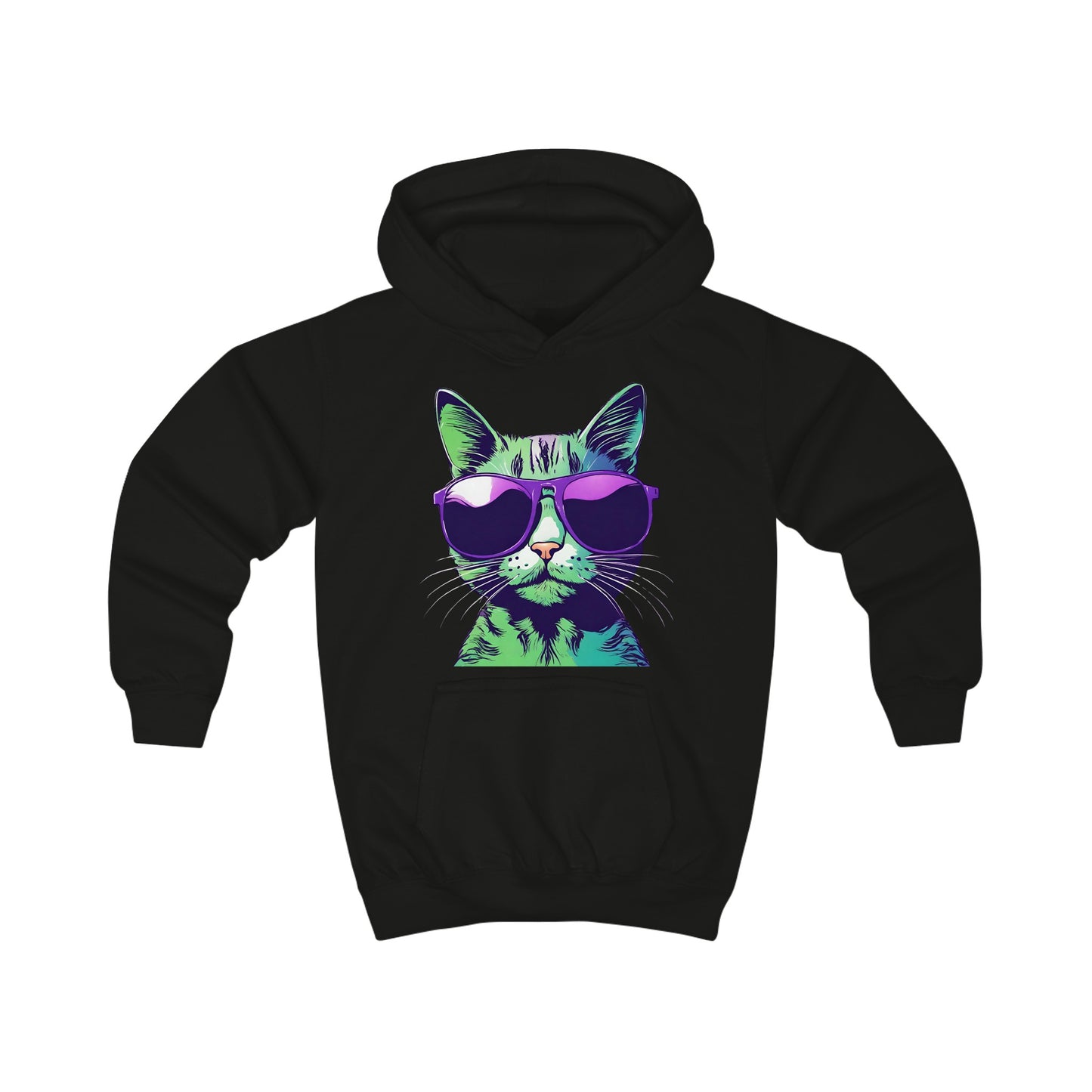 Kids Hoodie Cool Cat with Sunglasses