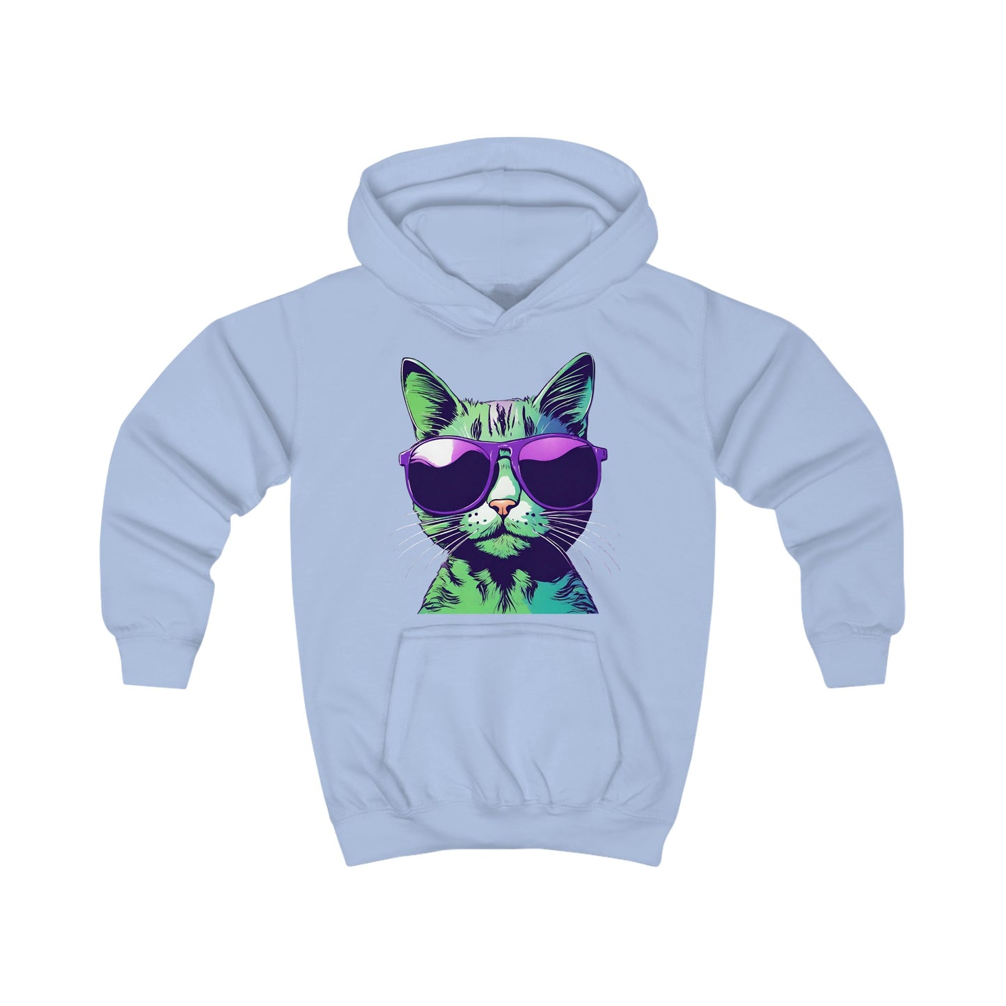 Kids Hoodie Cool Cat with Sunglasses